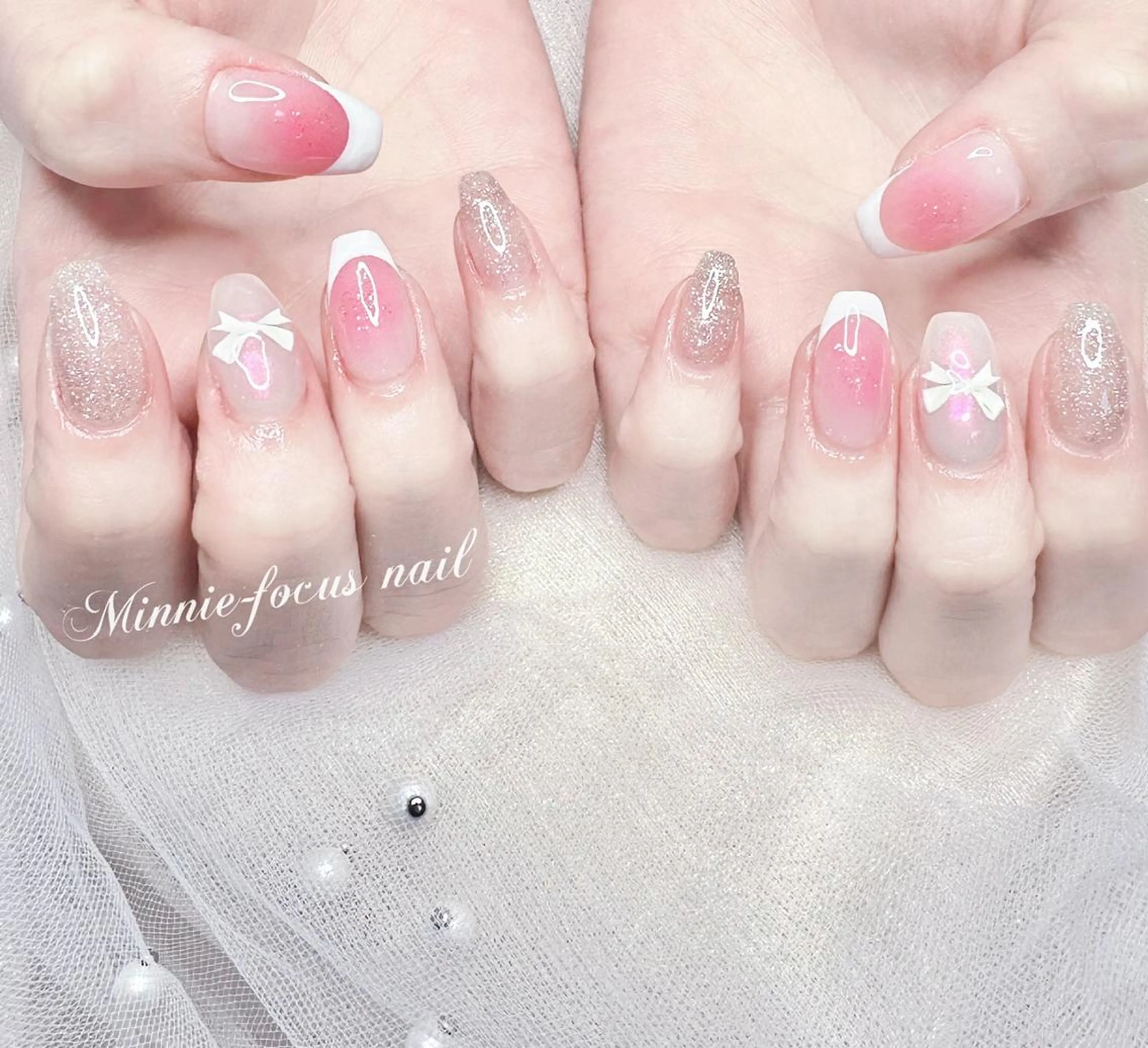 ネイル チークネイル フレンチネイル 持ち込み シンプルネイル 春ネイル 🧸Rina nail✨のネイルデザイン