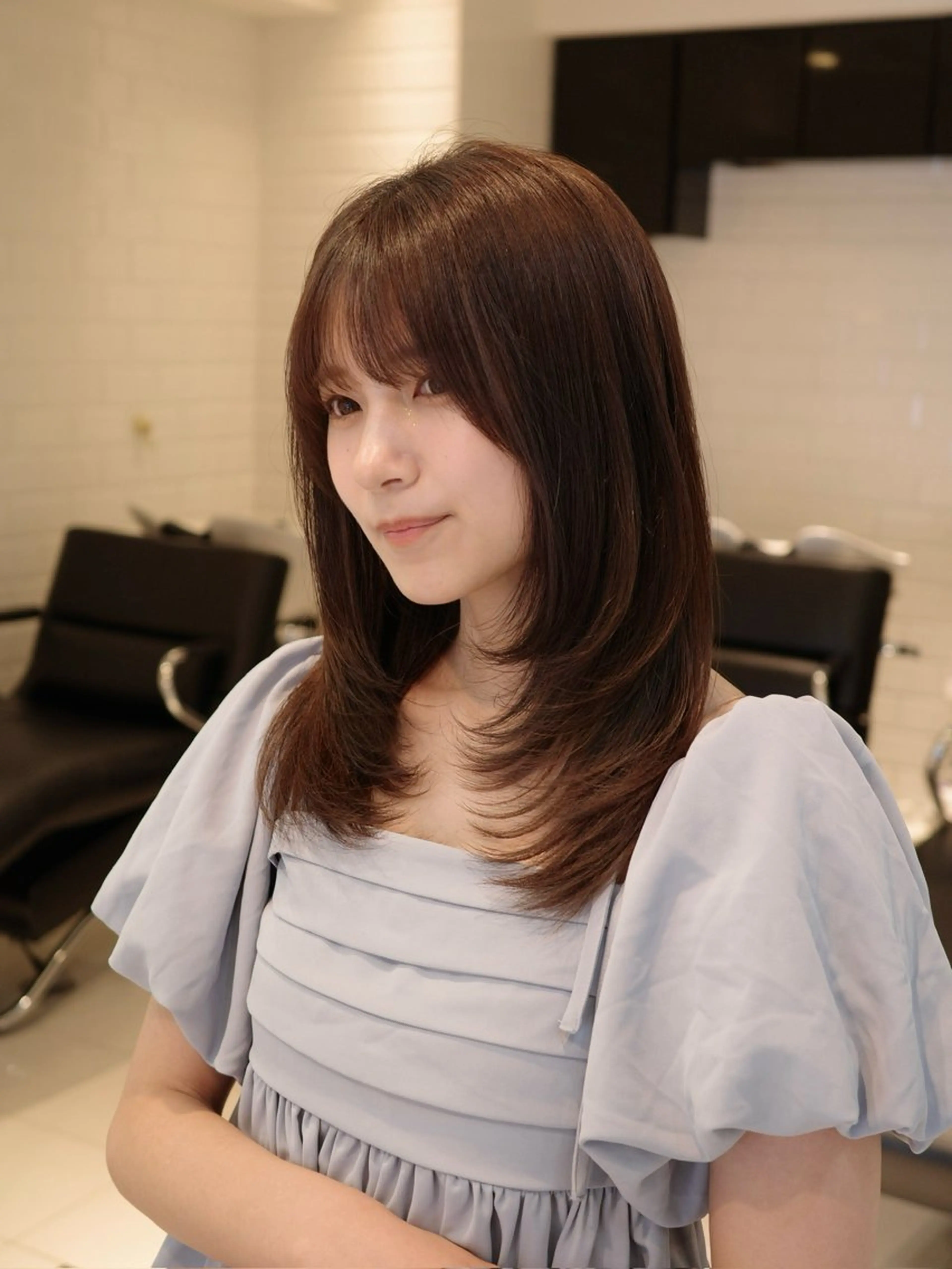 [人気No.1✨]カット＋髪質改善ケアカラー＋オリジナル4STEPトリートメントの写真