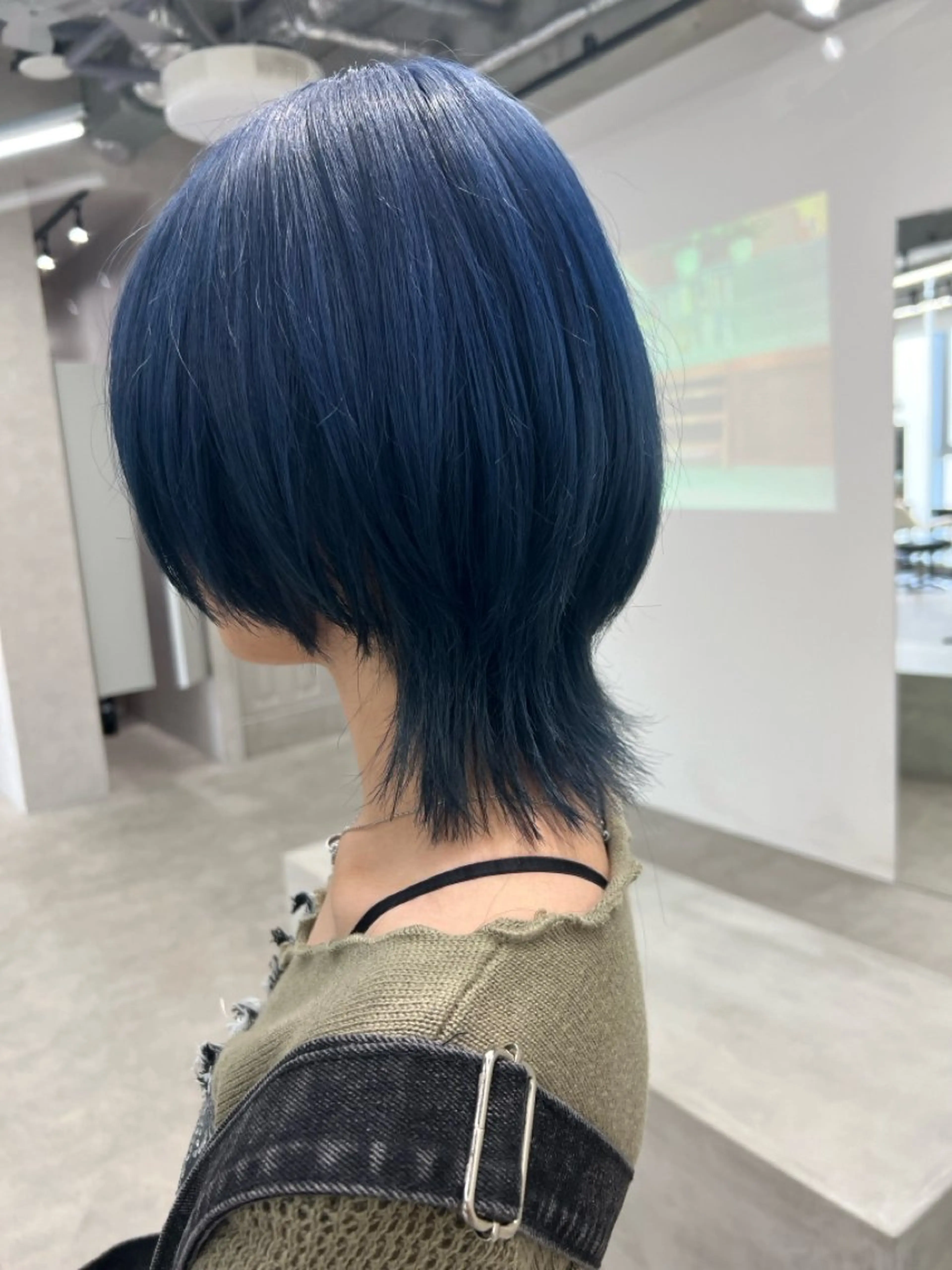 カラー ブルーカラー ネイビーカラー ヘアカラー カット¥1100 / 𝙍𝙪𝙣𝙖⟡.のヘアスタイル