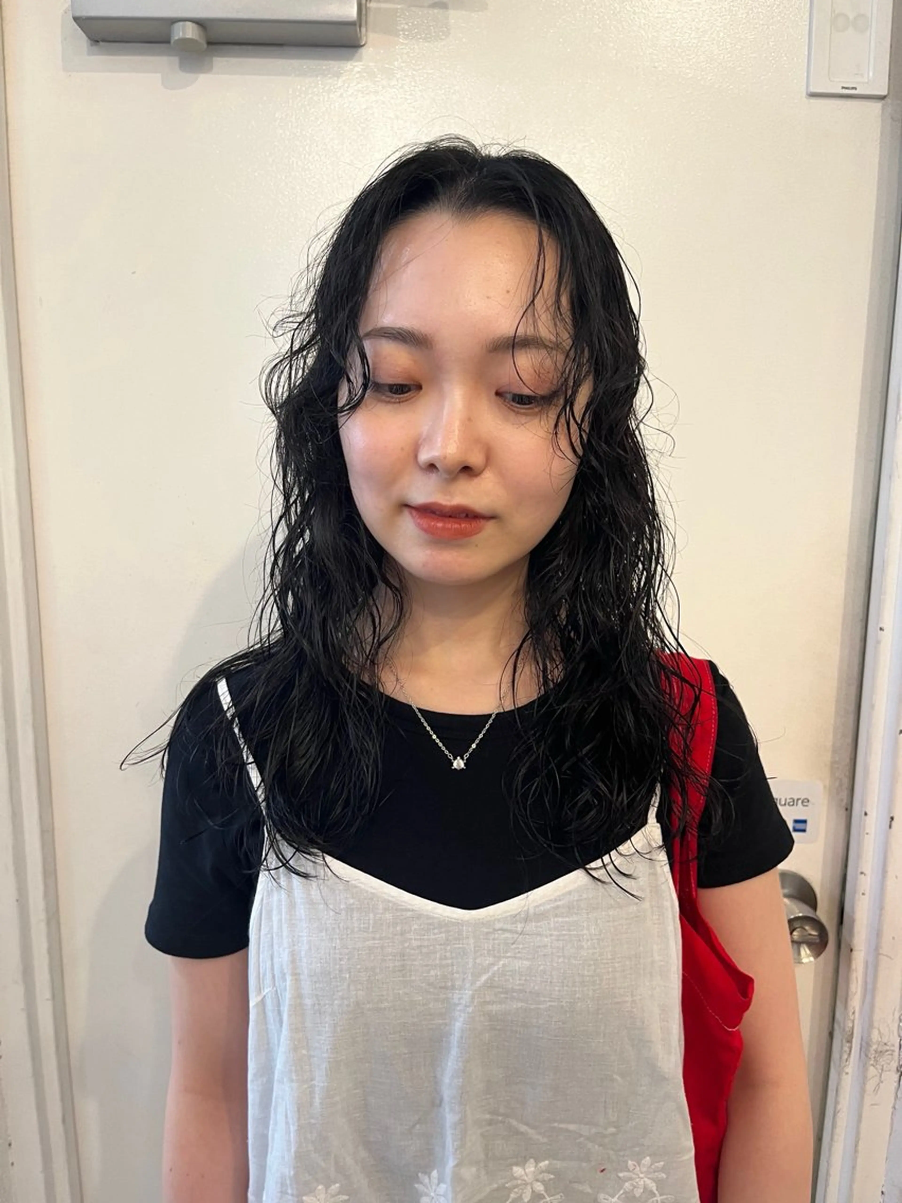 セミロング カラー パーマ ✴︎UNU ✴︎モエカのヘアスタイル