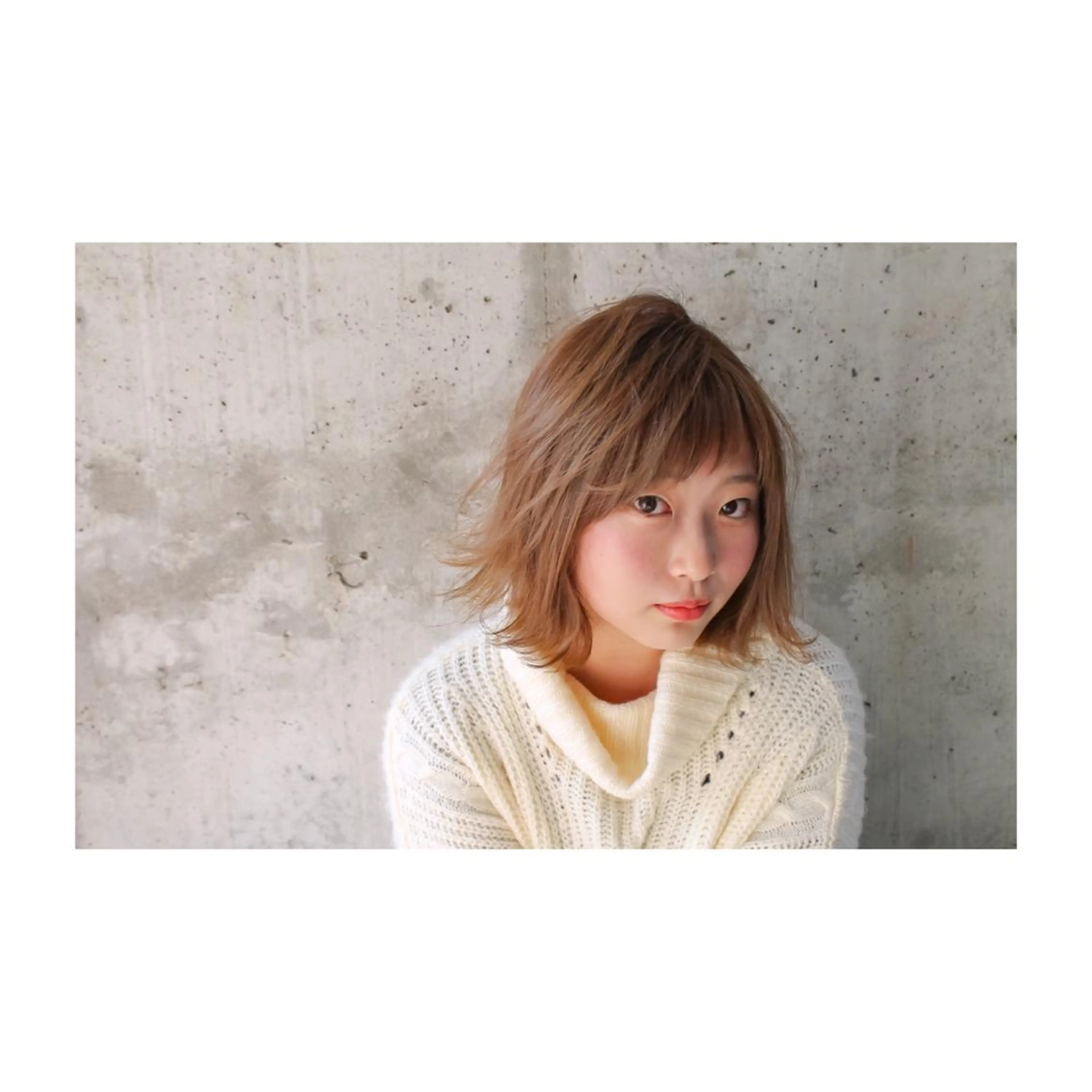 ミディアム カラー カット ヘアカラー トリートメント HAIRsalon BONDS所属・山本 佳裕のヘアスタイル