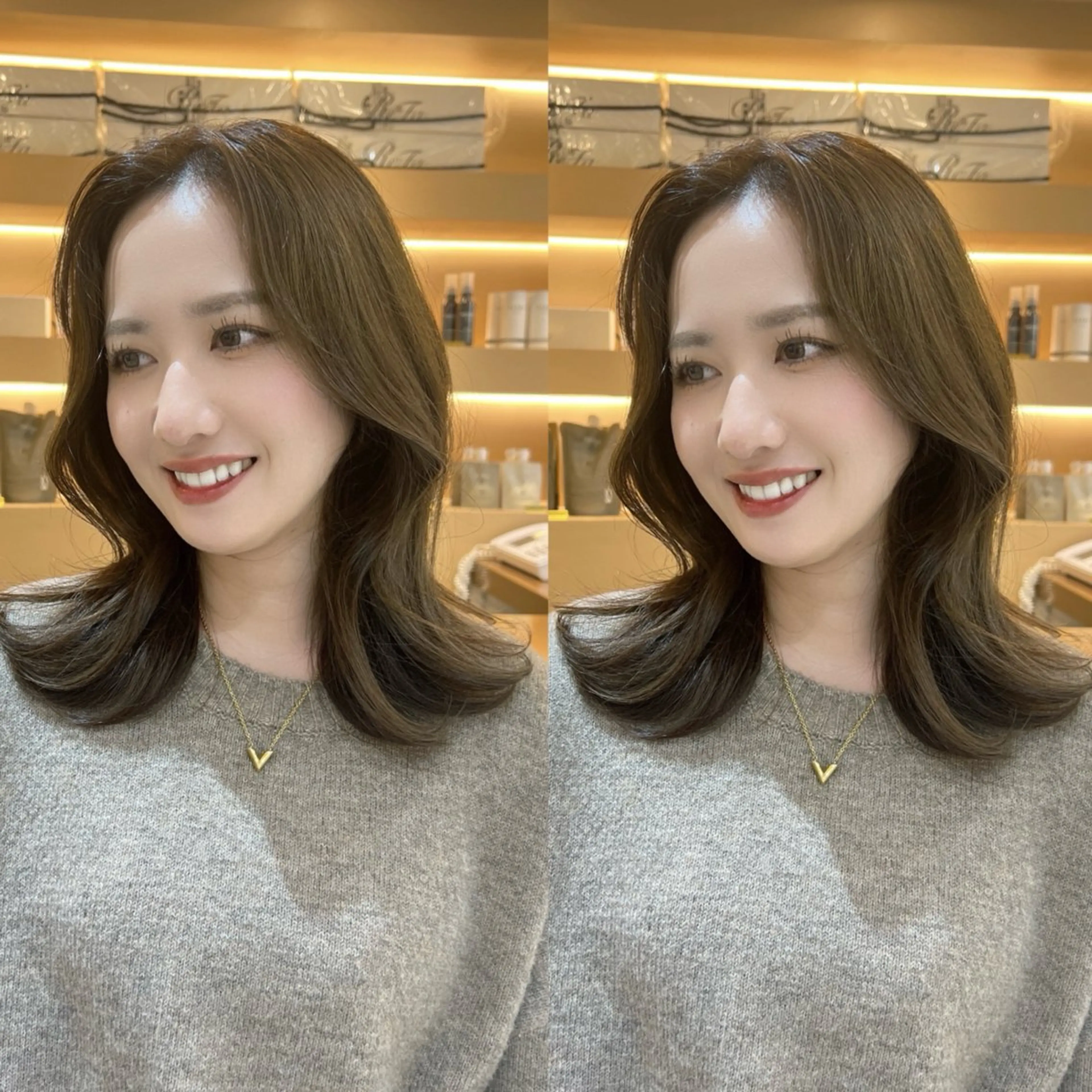 ミディアム ヘアカラー トリートメント 🌈韓国レイヤー🌈 銀座　KANAのヘアスタイル