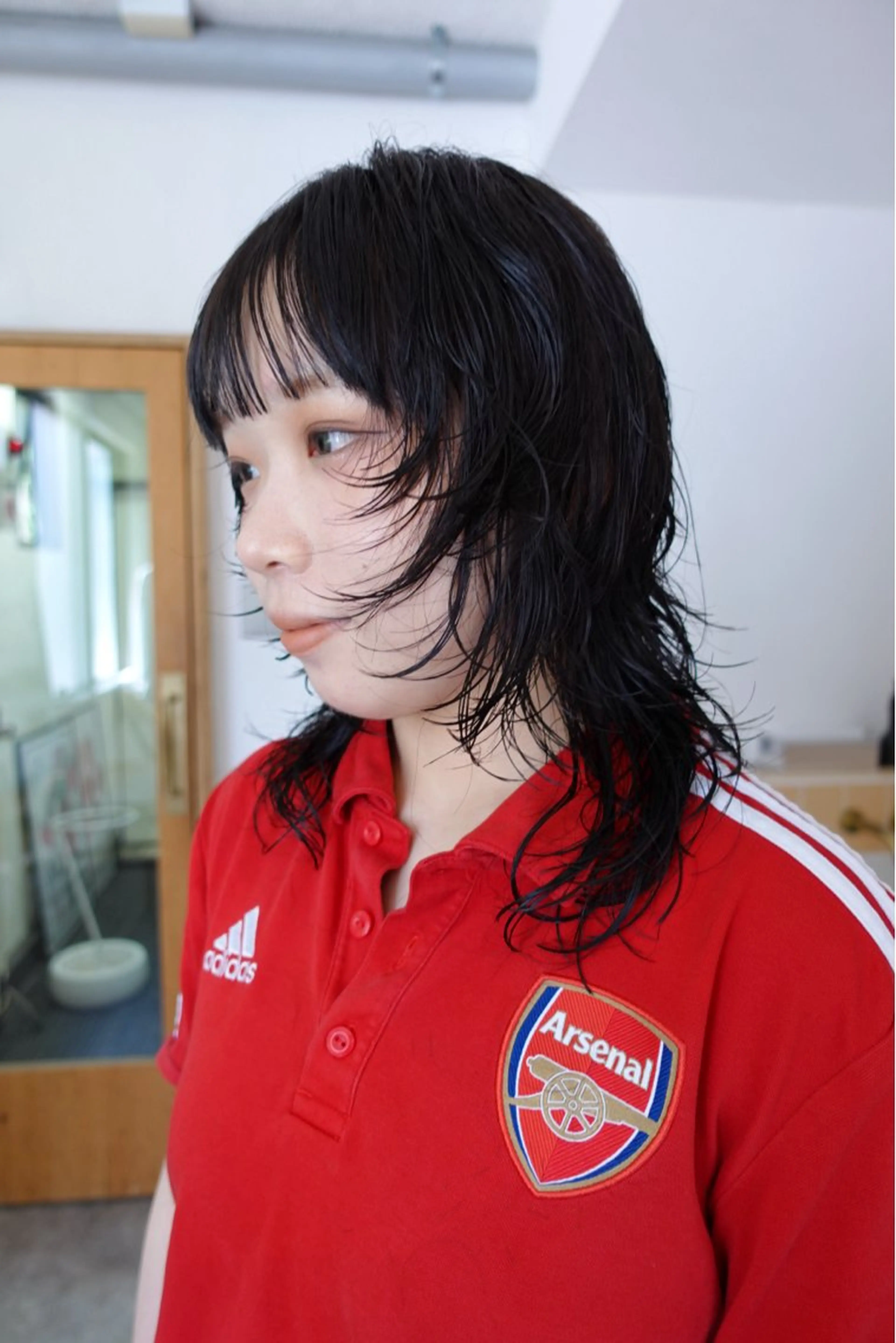 ミディアム パーマ カット ヘアカラー sakura🌸 レイヤー/韓国ヘアのヘアスタイル