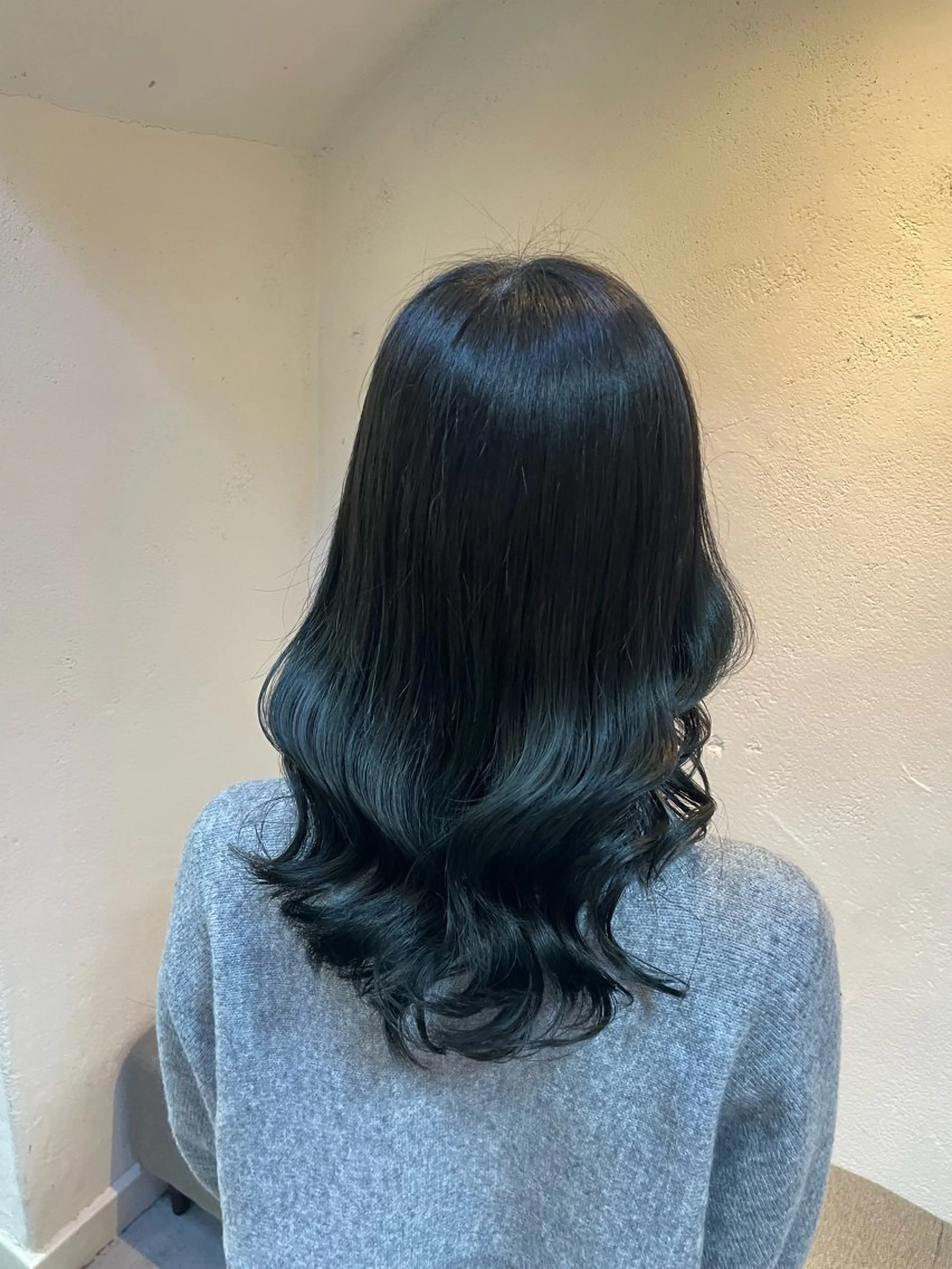 カラー 黒髪 ブルーカラー ブルーブラック 🎀南田 晴香🎀のヘアスタイル