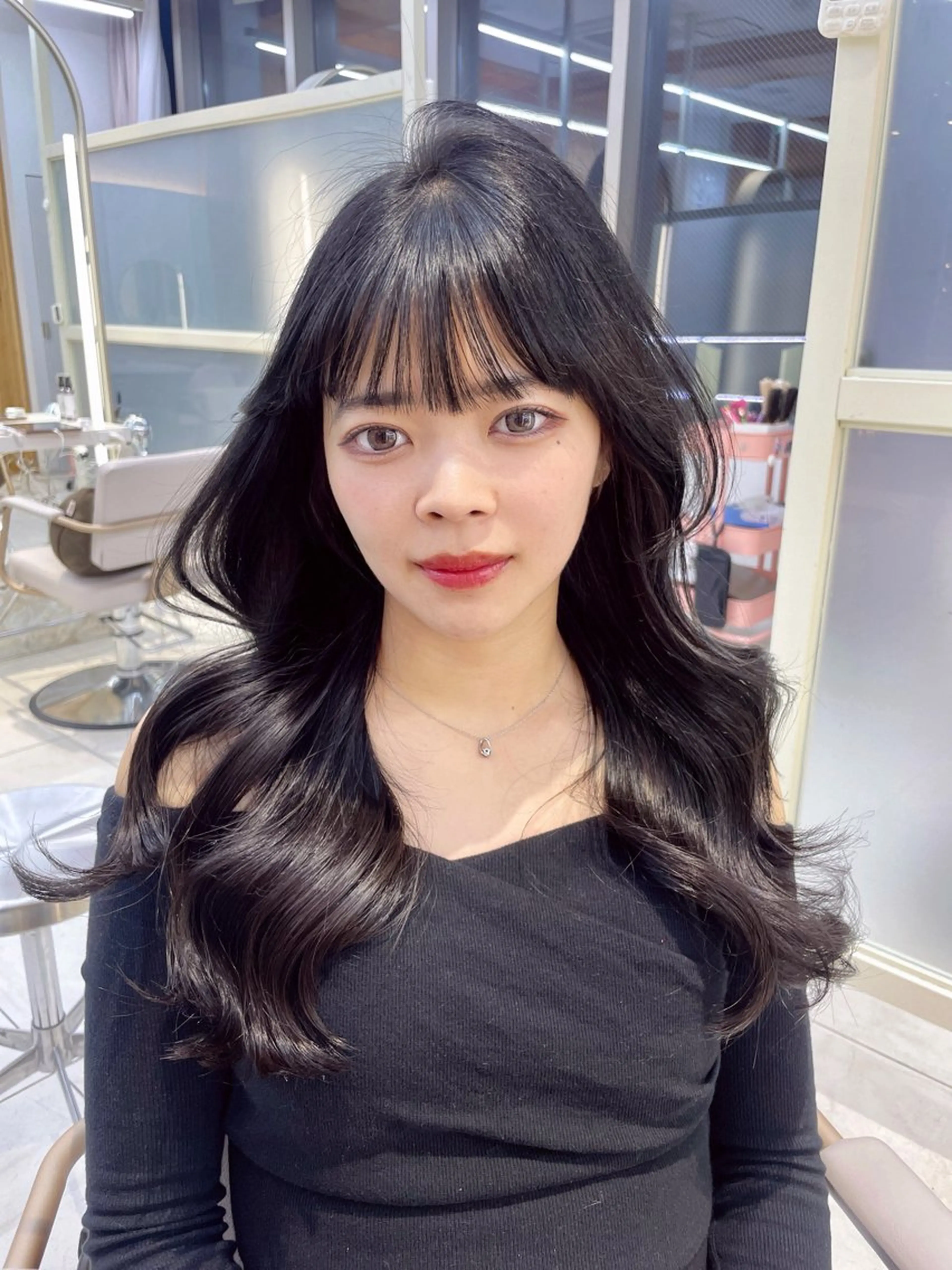 セミロング カット ヘアカラー トリートメント 顔周り/透明感カラー /韓国ヘア/TAKUのヘアスタイル