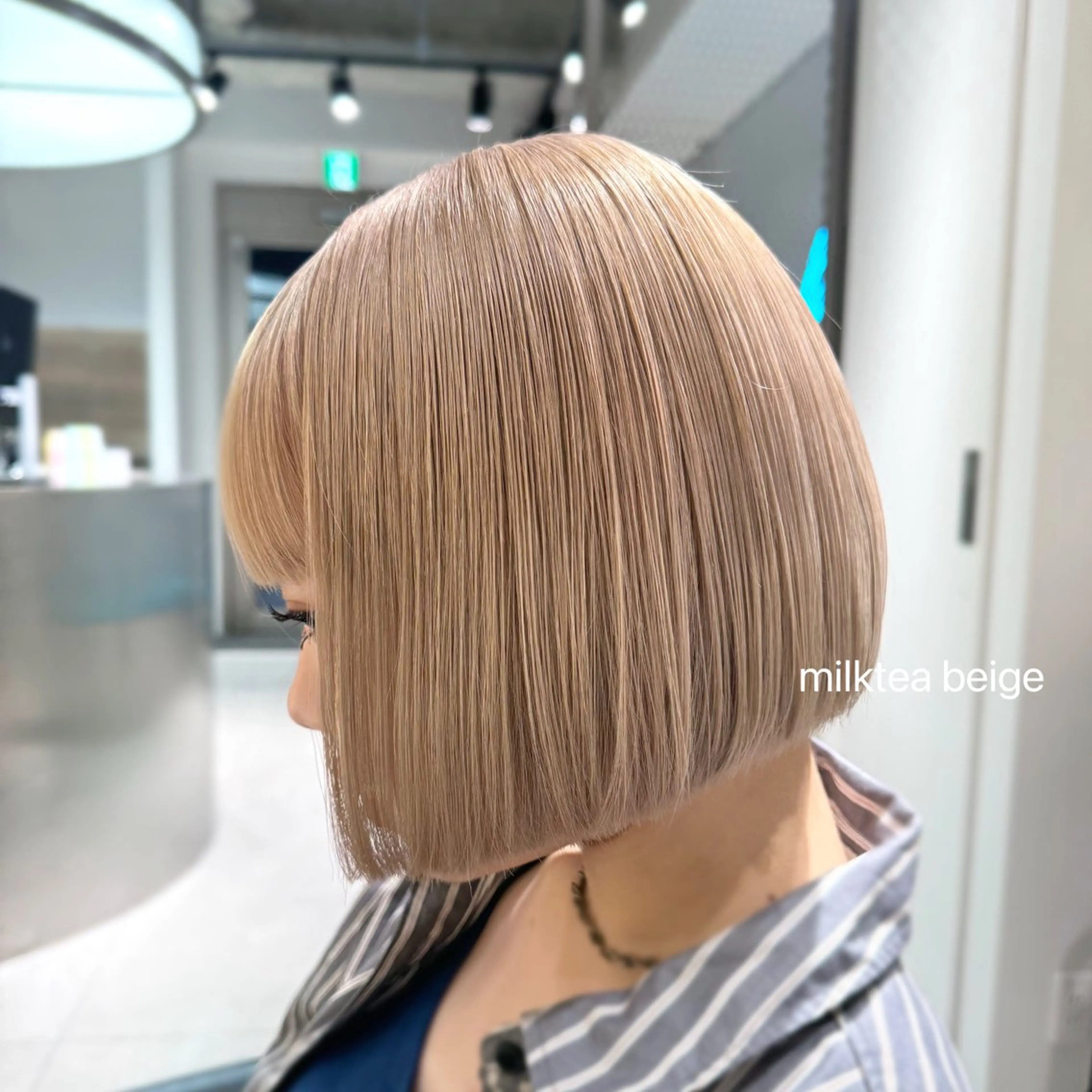 ミディアム カラー ヘアカラー ハイトーン特化🤍/ 韓国ボブ / ハルナのヘアスタイル