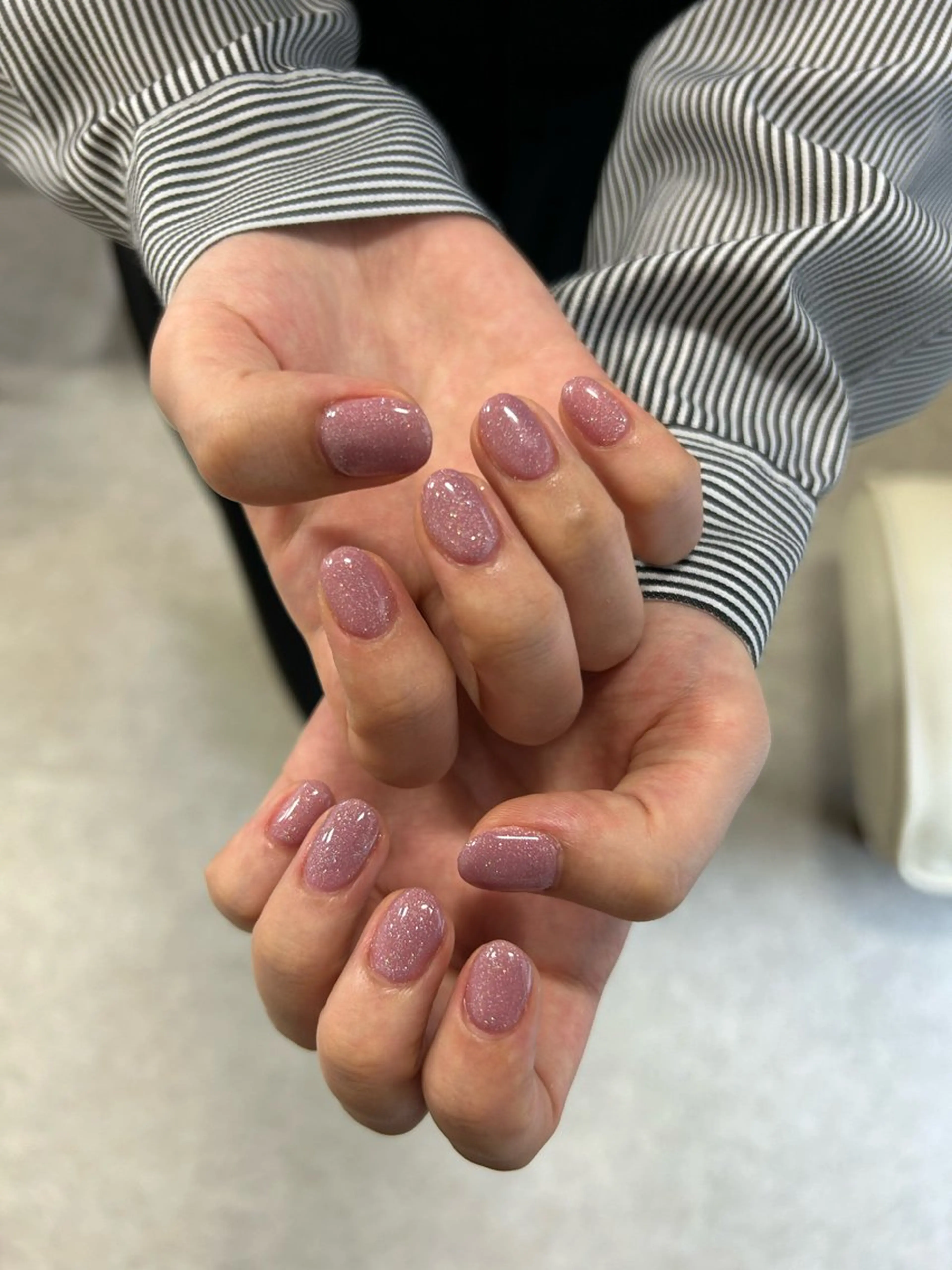 ネイル ラメ(グリッター) ピンク private nailsalon Alice所属・Alice / Nanaのネイルデザイン