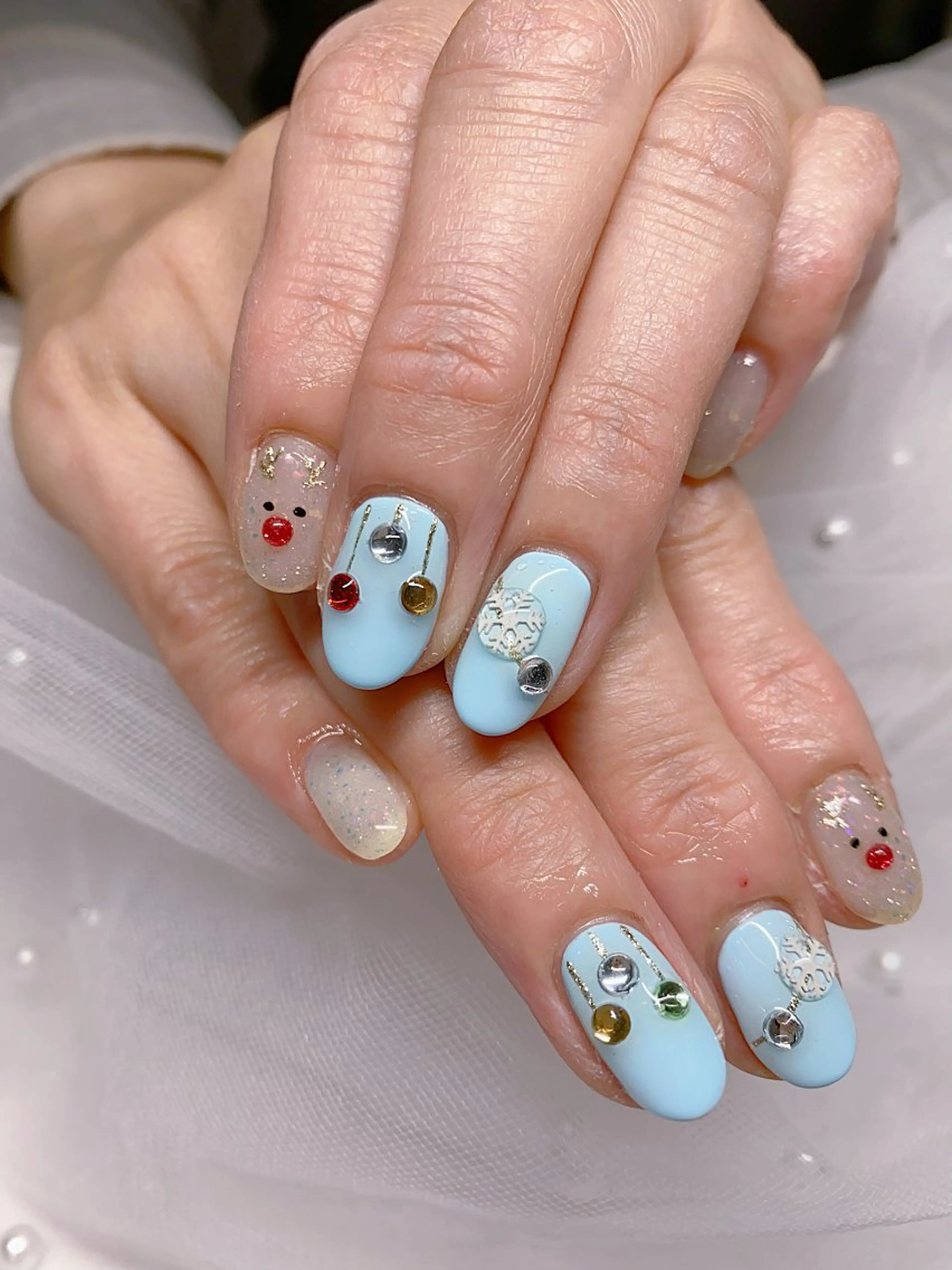 ネイル 冬ネイル クリスマス ハンドネイル Jasmine nailsalon所属・ジャスミン ネイルサロンのネイルデザイン