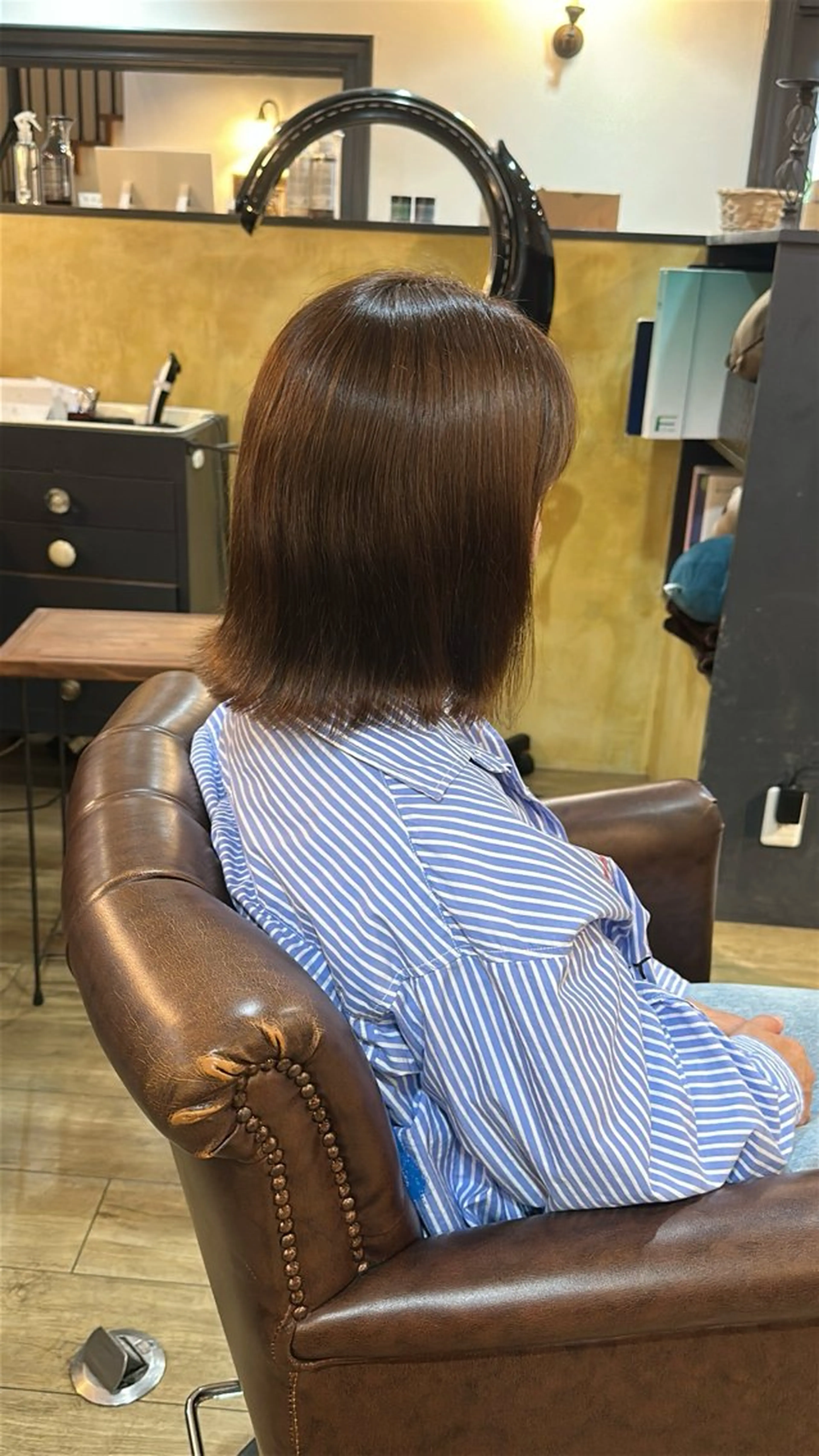 ミディアム ツヤ感/透明感カラー /蟹江/harunaのヘアスタイル