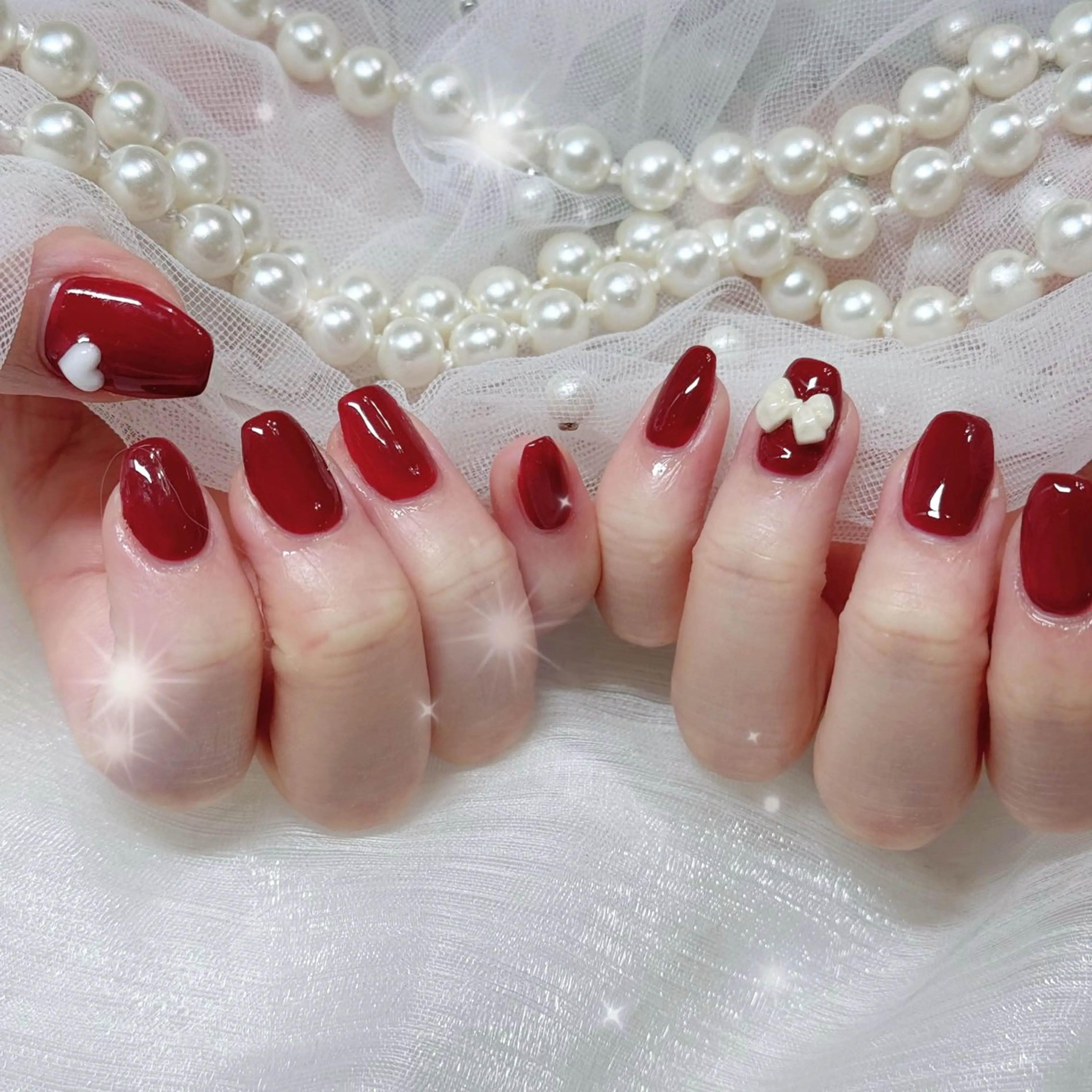 ネイル ハンドネイル 🎀Mai 🎀12/22空✩⡱のネイルデザイン