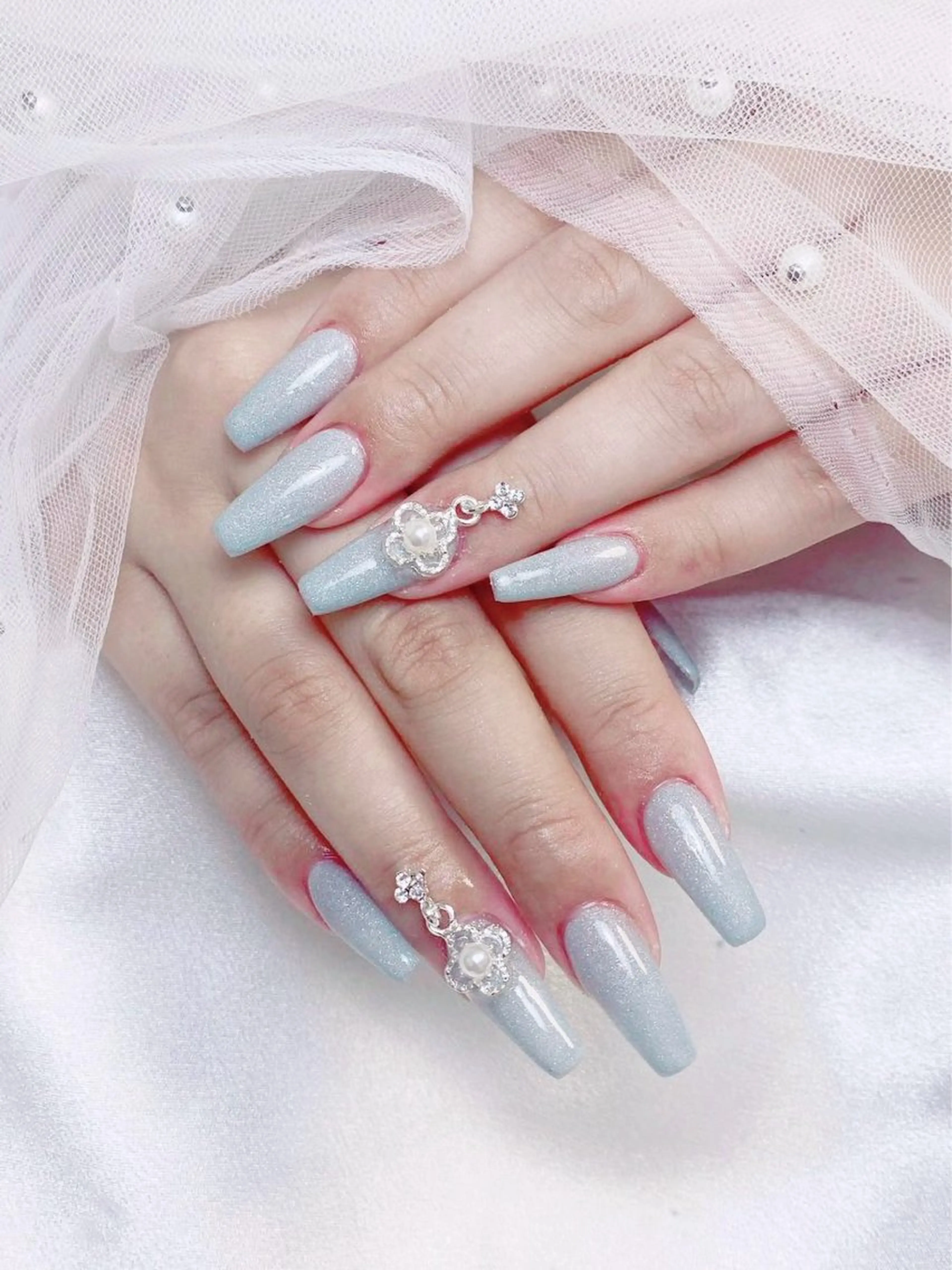 ネイル フレンチネイル ジェルネイル ハート 韓国ネイル マグネットネイル ハンドネイル ネイルサロン lotusのネイルデザイン