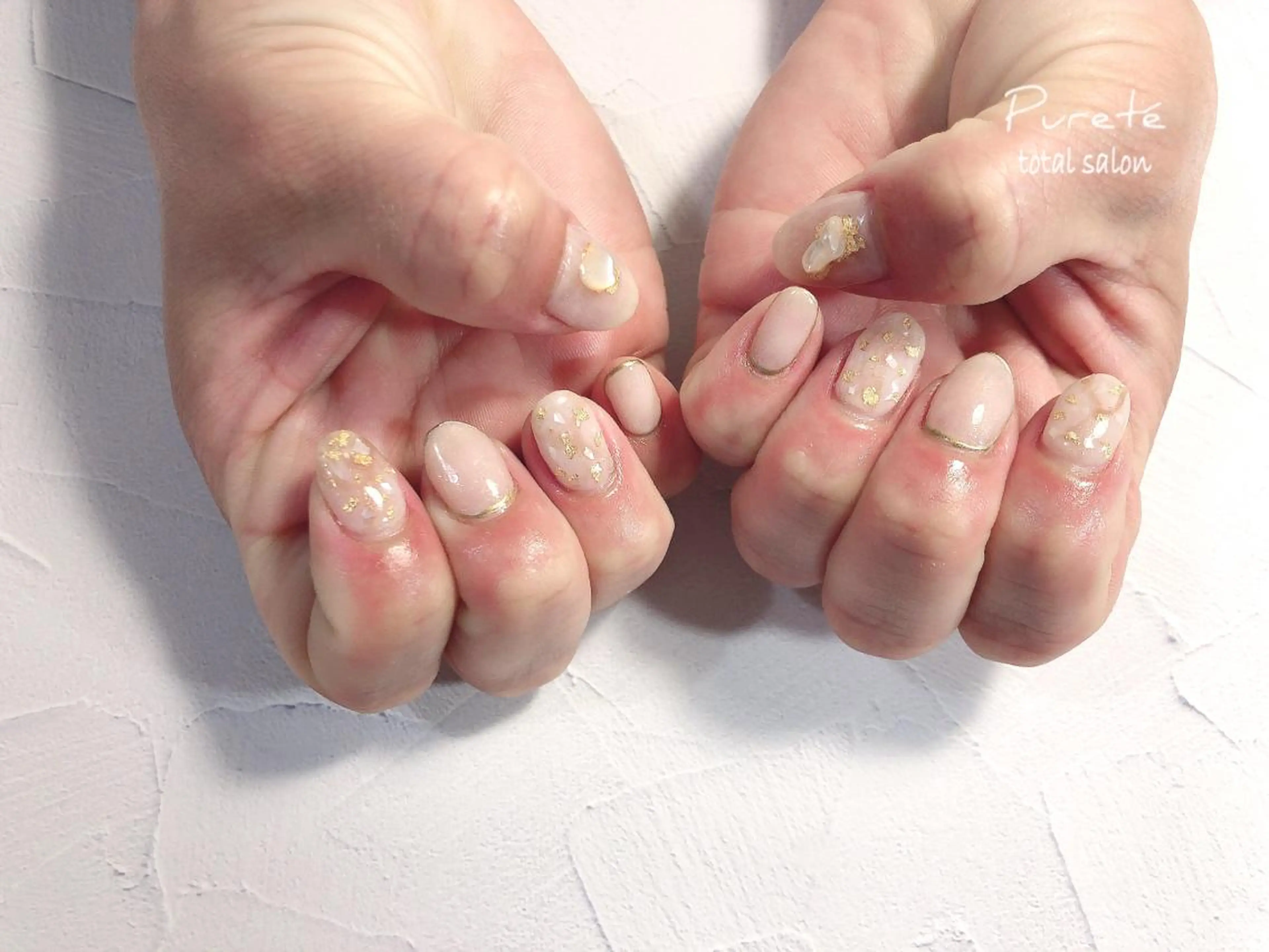 ネイル ホワイト ハンドネイル nailsalon Puretéのネイルデザイン