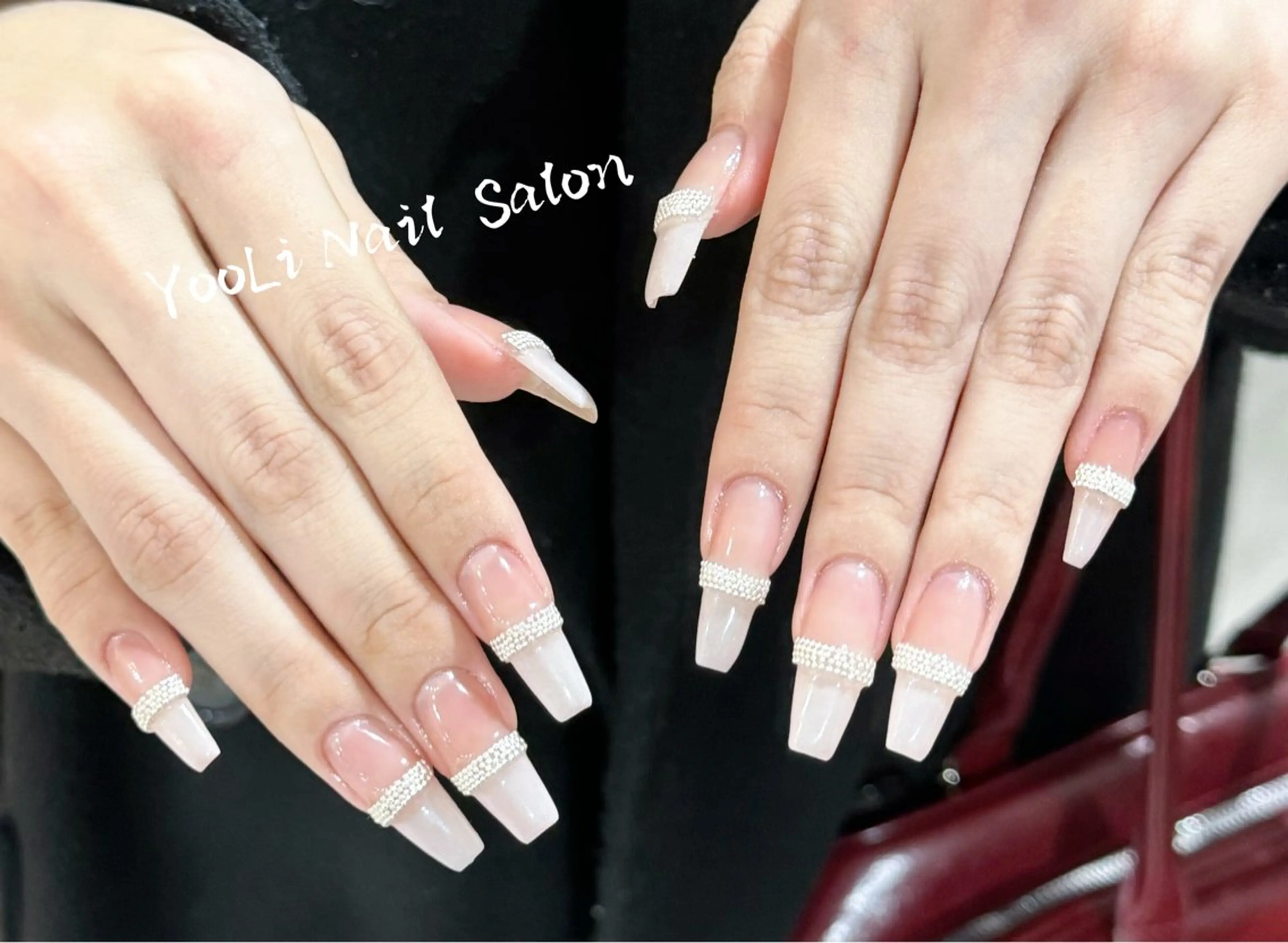 ネイル アートネイル オーロラネイル チークネイル フレンチネイル ガラスフレンチ 🎀🎀YooLi Nail Salonのネイルデザイン