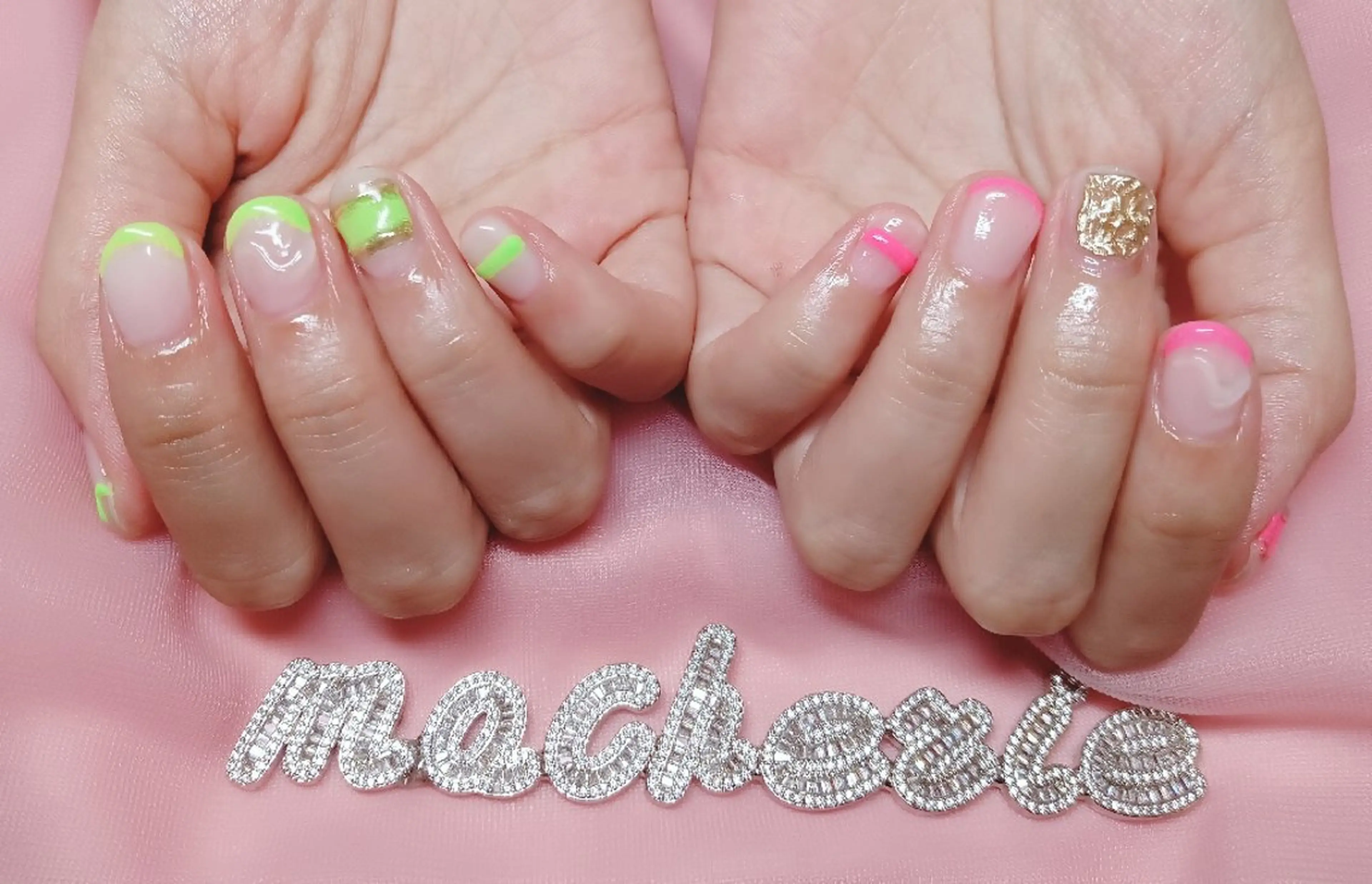 ネイル おそろいネイル ハンドネイル Nail Salon macherieのネイルデザイン