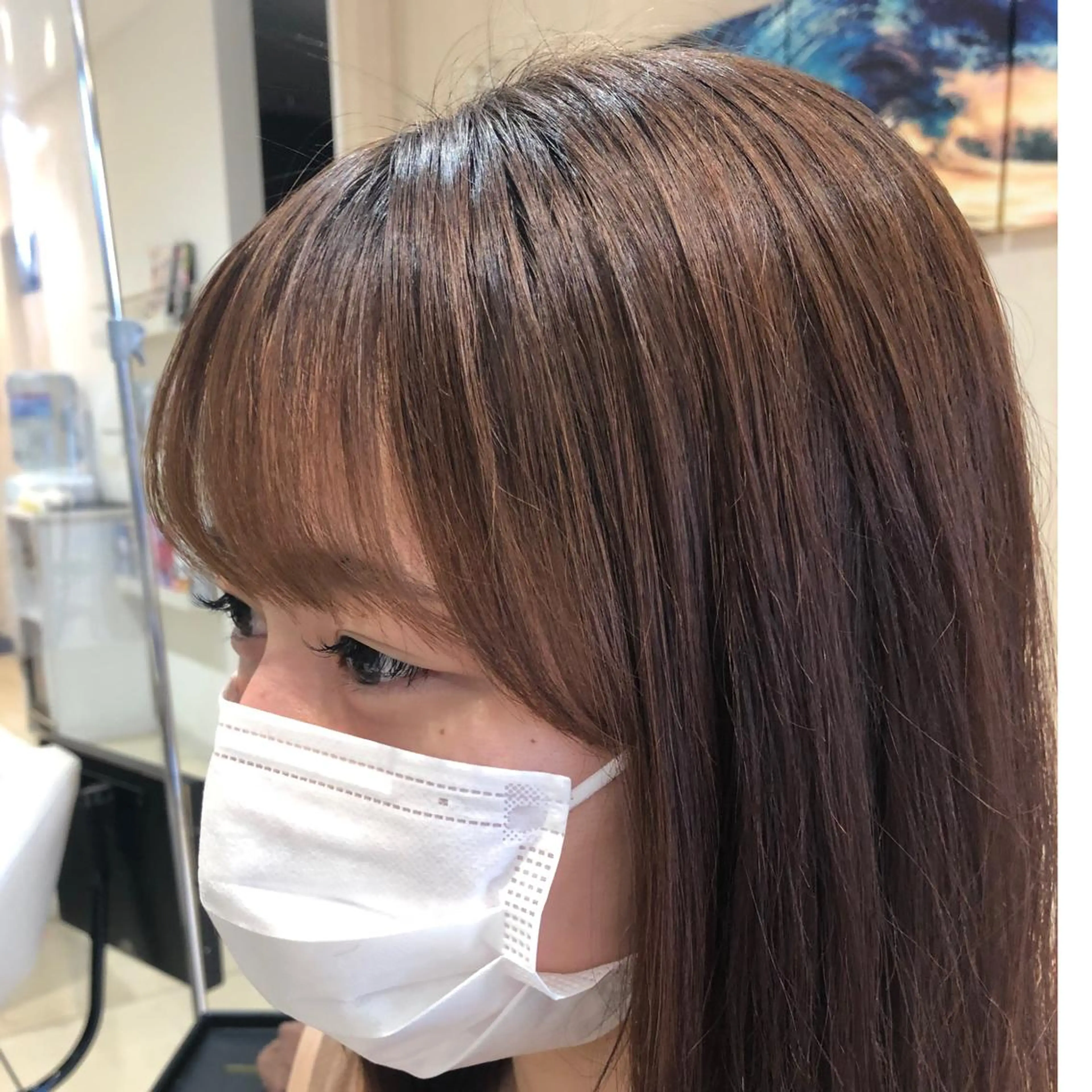 カット 縮毛矯正 カジサ ケイコのヘアスタイル