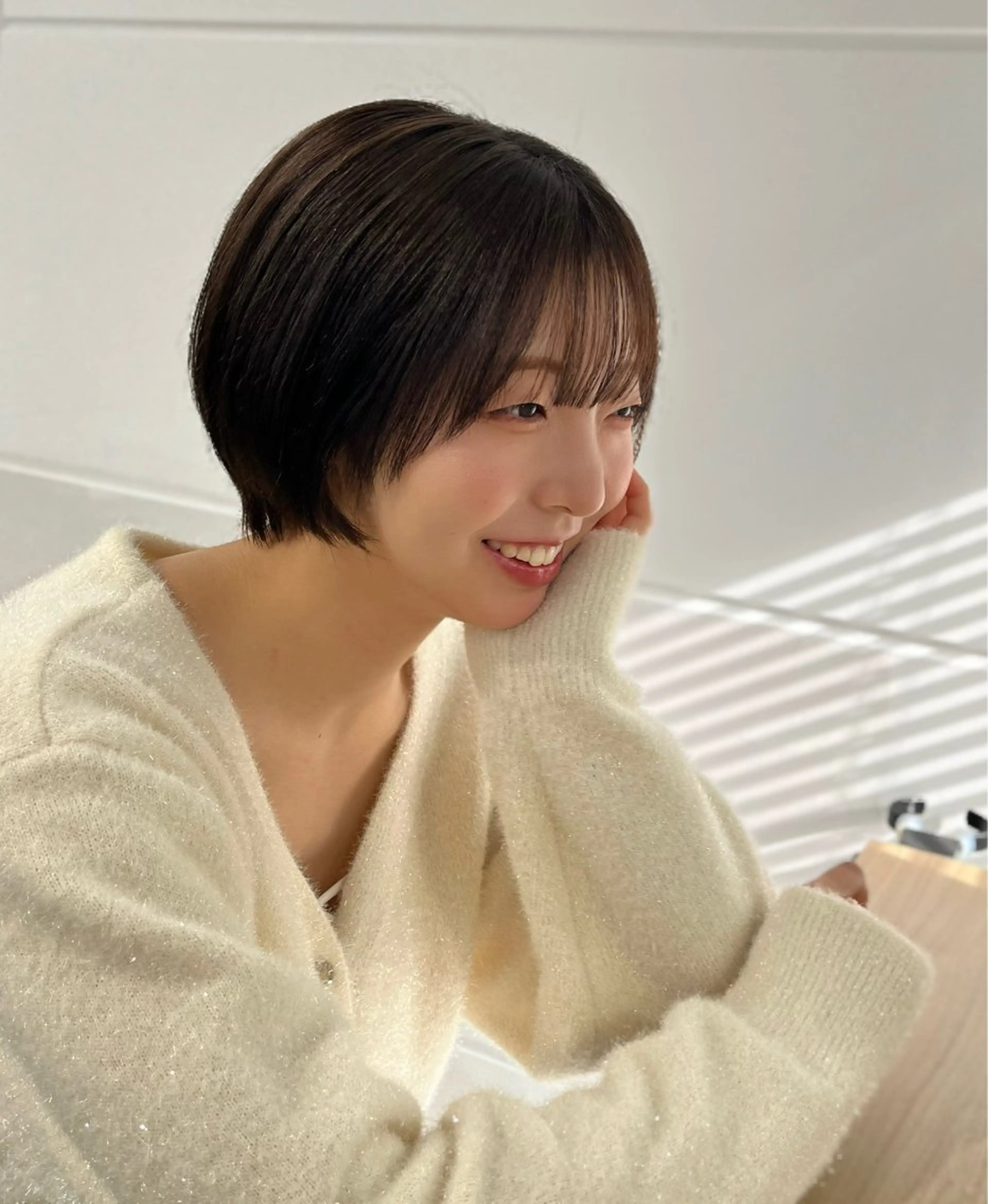 ショート 縮毛矯正/ハイトーン /パーマ/前原汐🎐のヘアスタイル