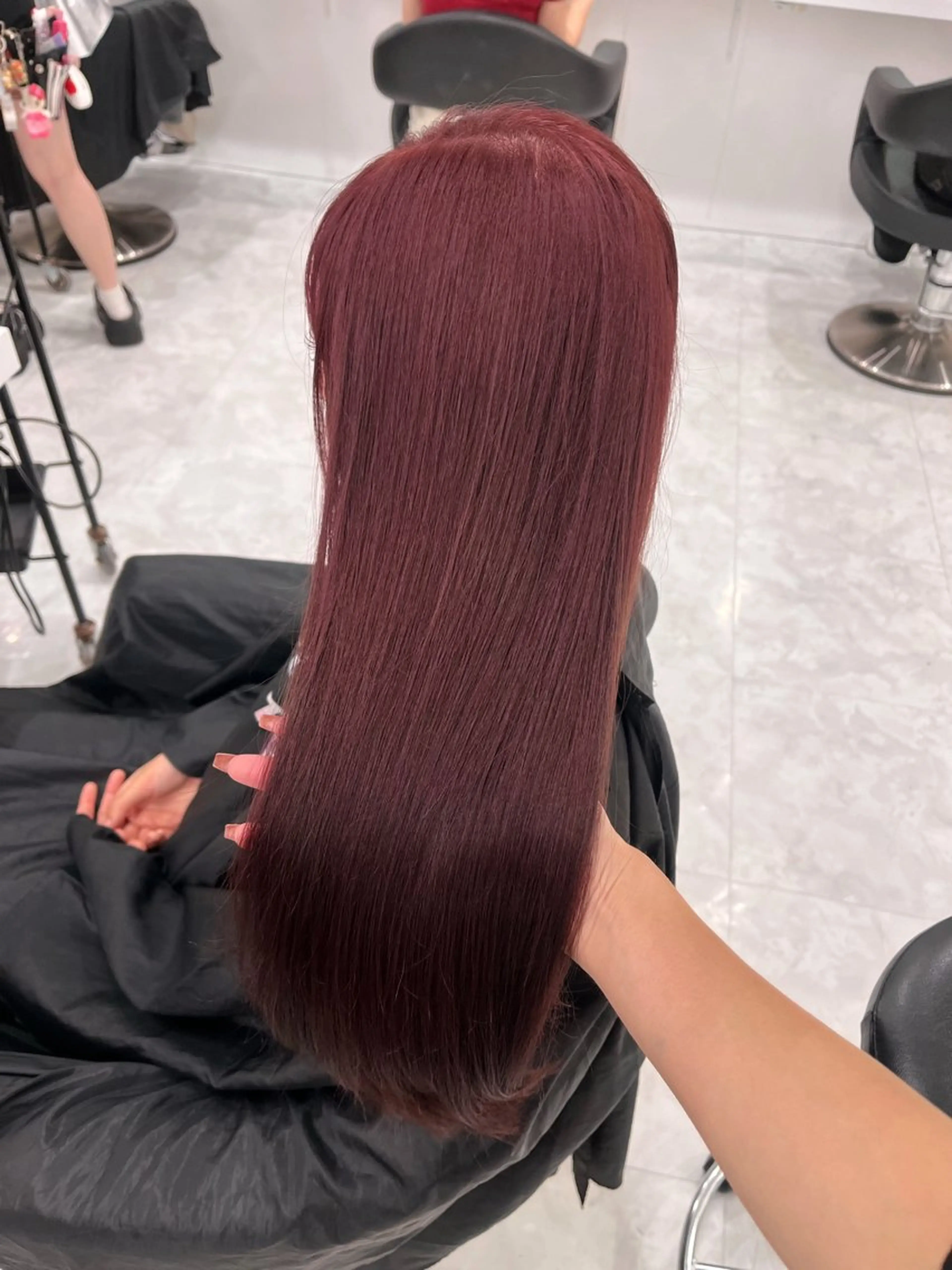 ロング カラー ブリーチなしで叶える 🍒モテ暖色🎀🪽のヘアスタイル