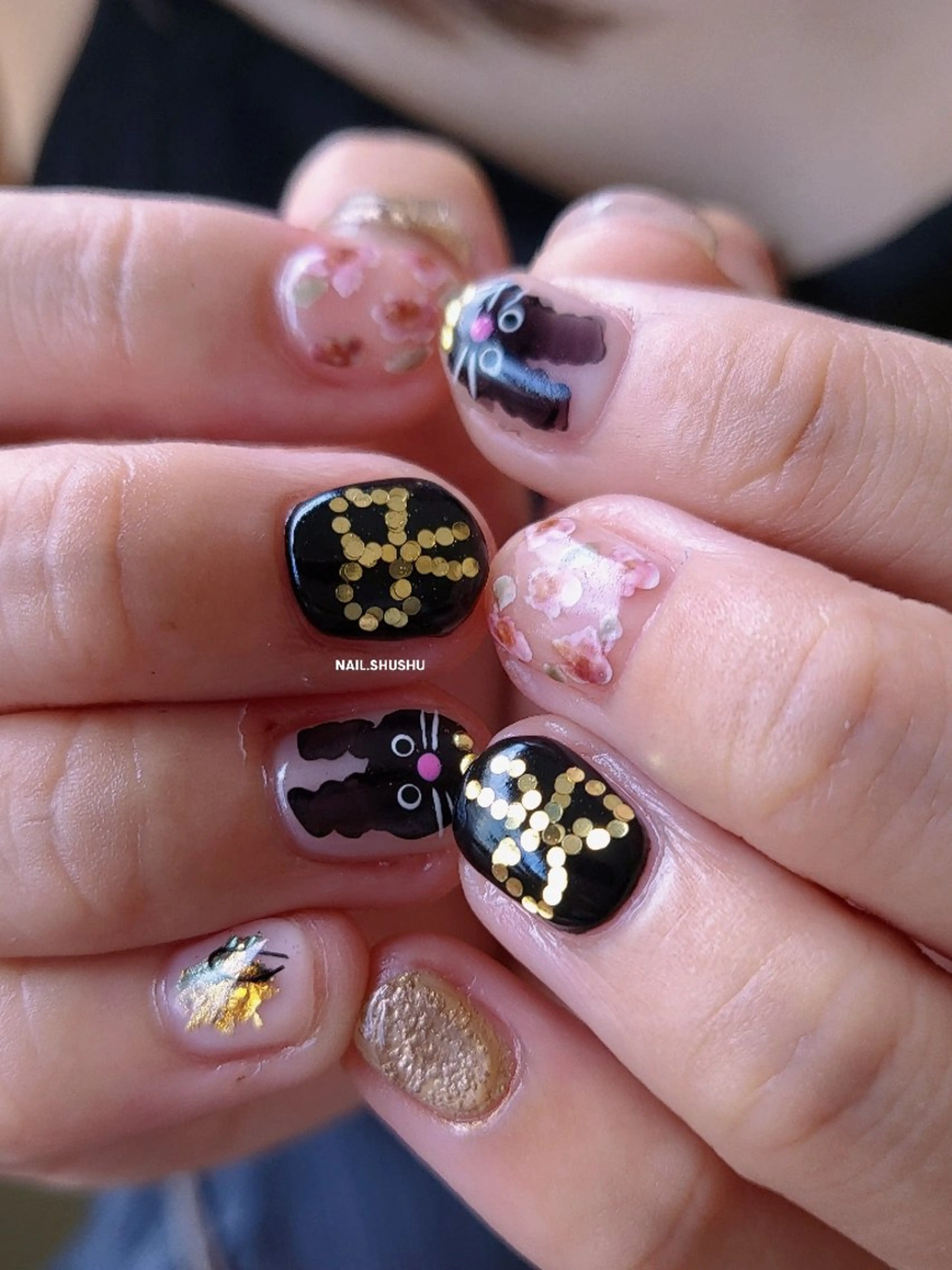 ネイル ハンドネイル 3dパーツ/流行り 👧shushu❤️のネイルデザイン
