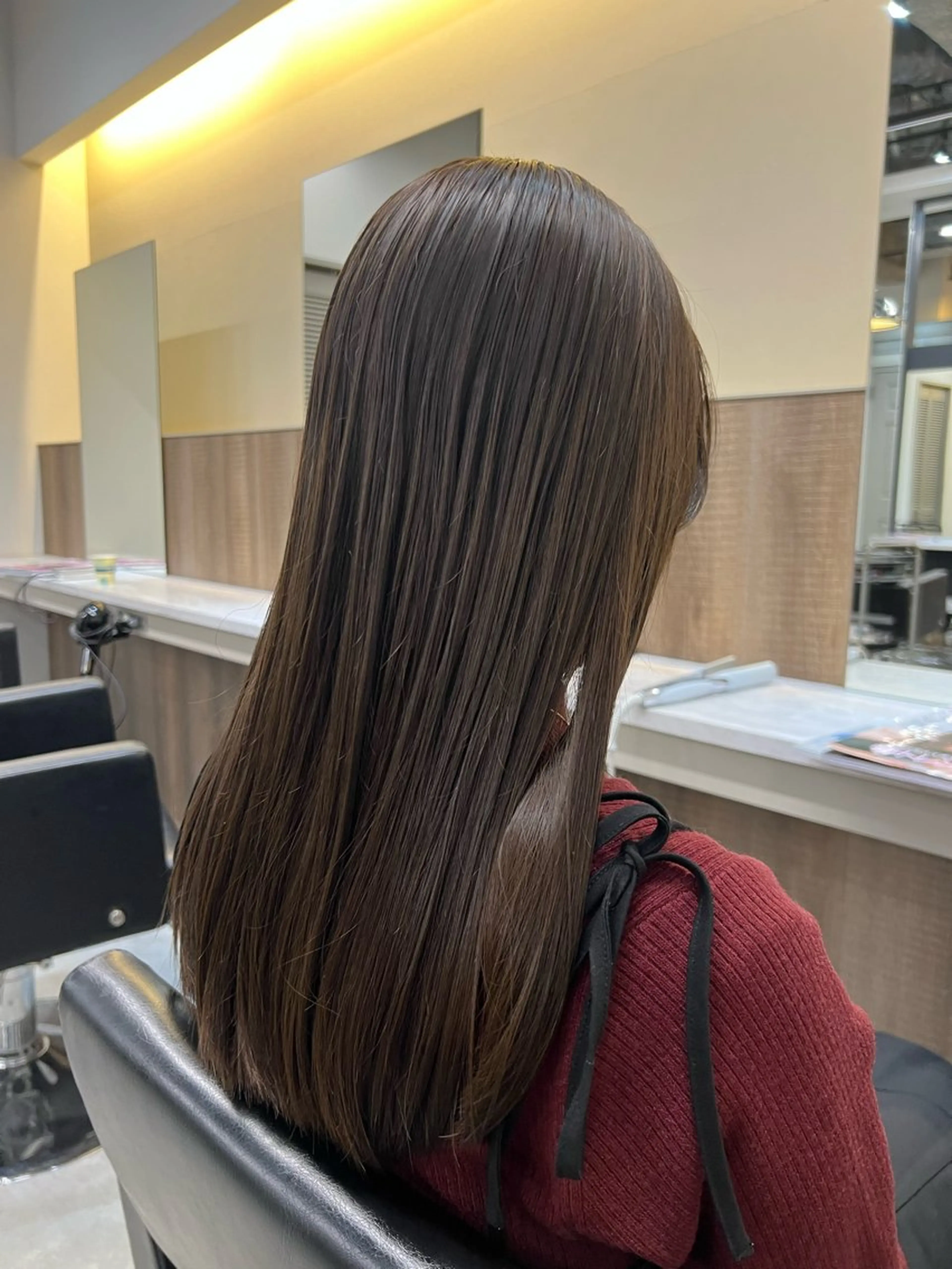 セミロング 赤み消しカラー✳️ 井上明日翔💫のヘアスタイル