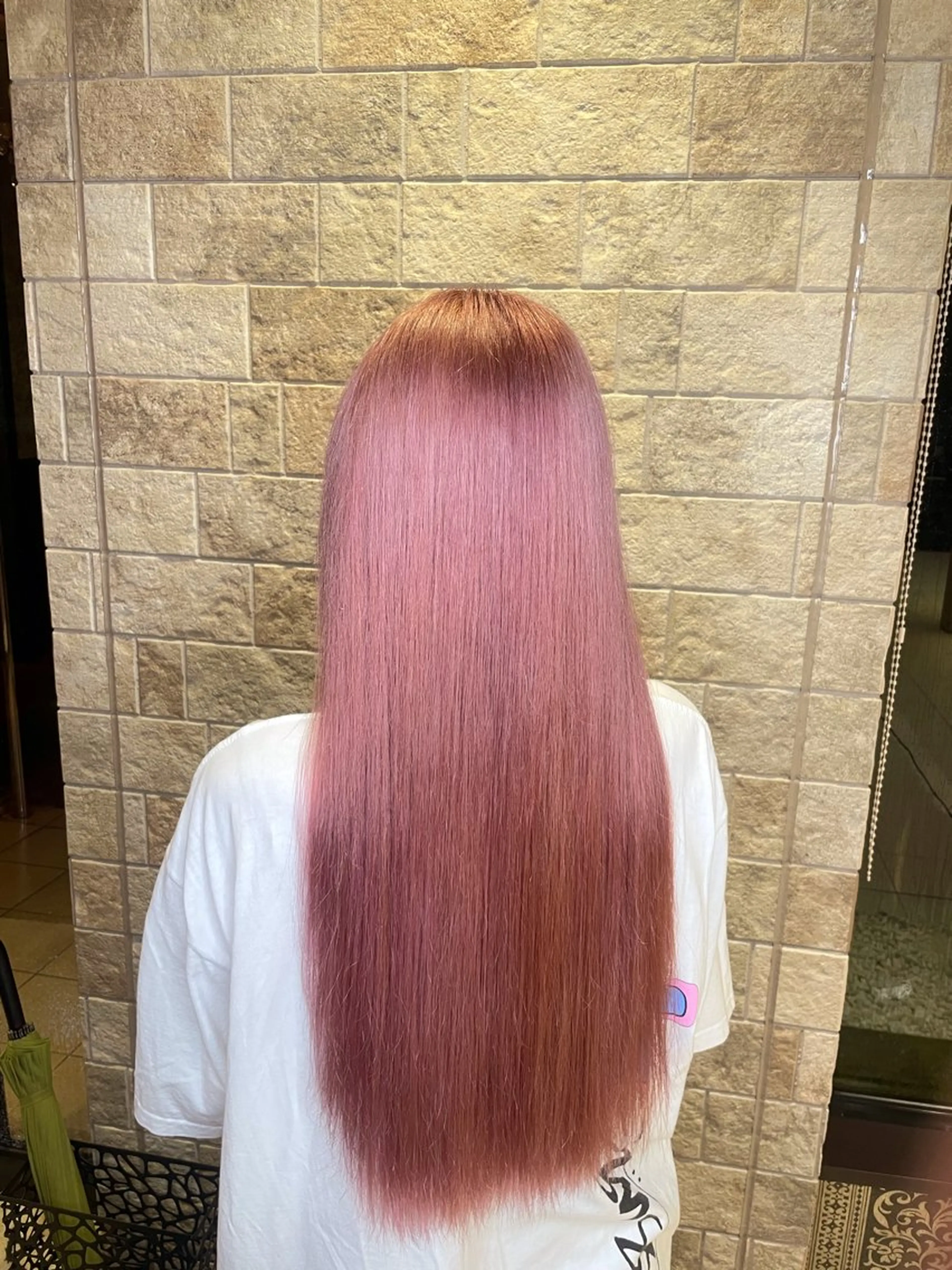 ロング カラー ブリーチ ケアブリーチ 縮毛矯正 SEA BELLE YASUのヘアスタイル