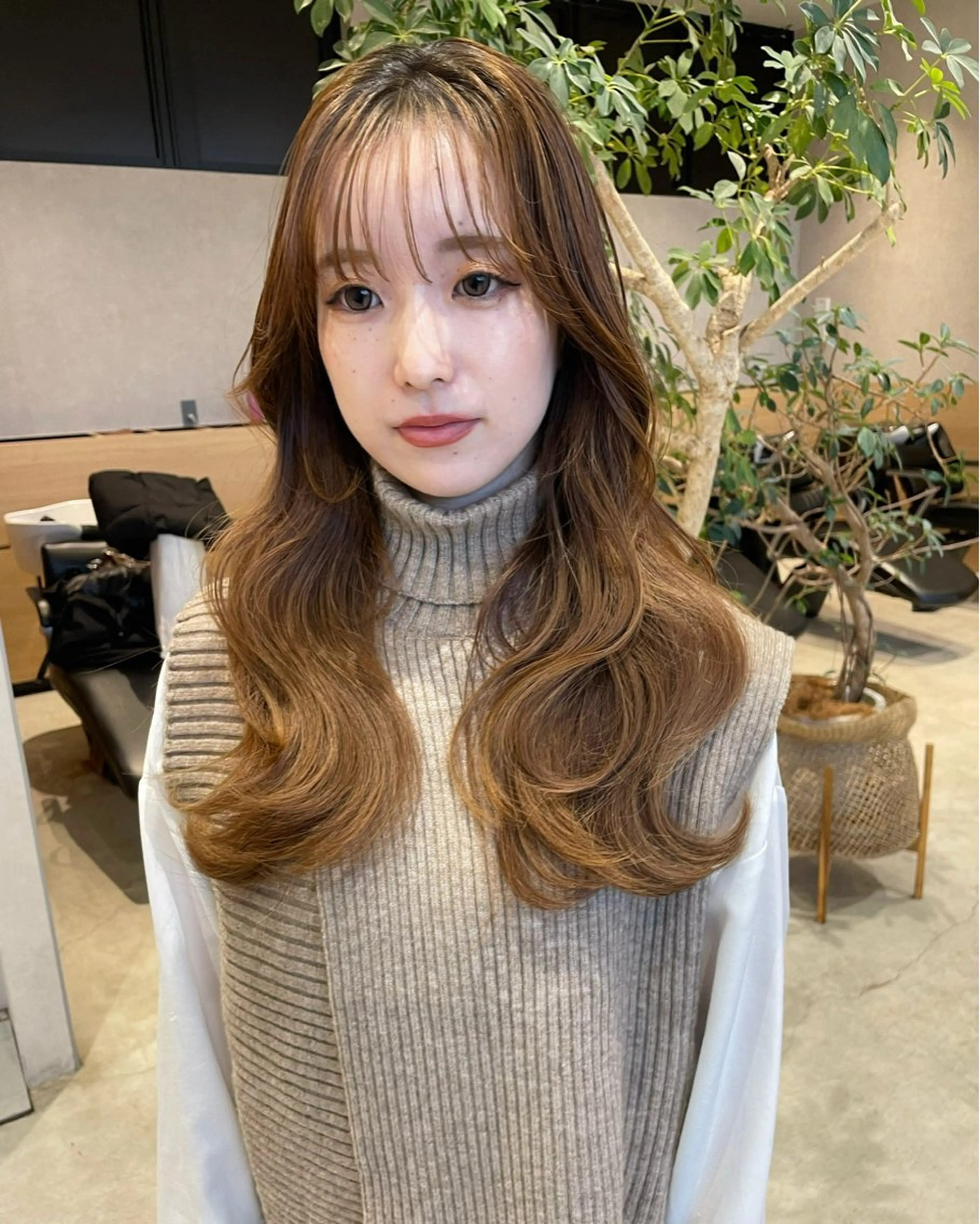 セミロング パーマ シールエクステ/ 肥田野裕人のヘアスタイル