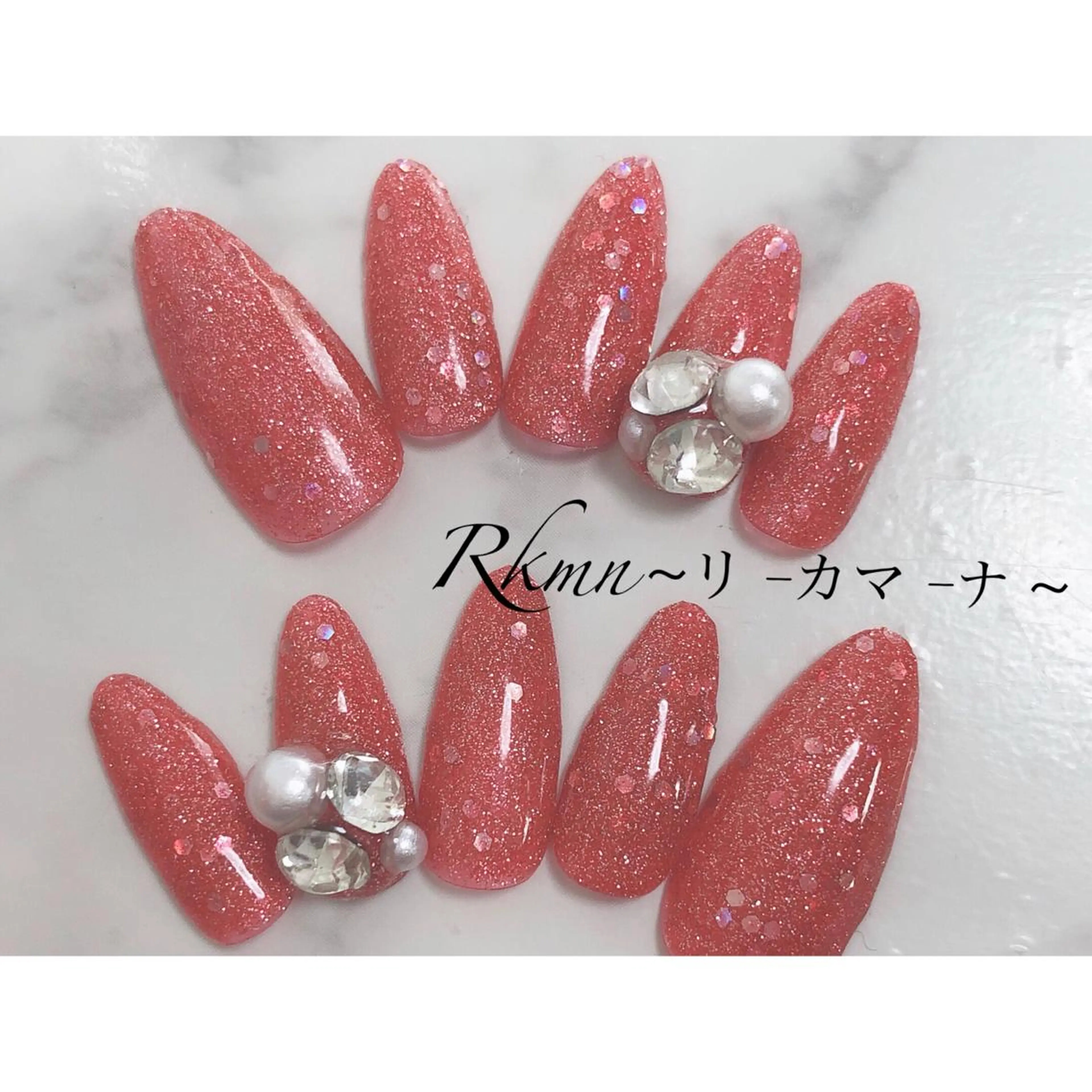 ネイル アートネイル フレンチネイル ジェルネイル グラデーション オレンジ ハンドネイル フットネイル ハンドケア Rkmn ~リ-カマ-ナ~のネイルデザイン