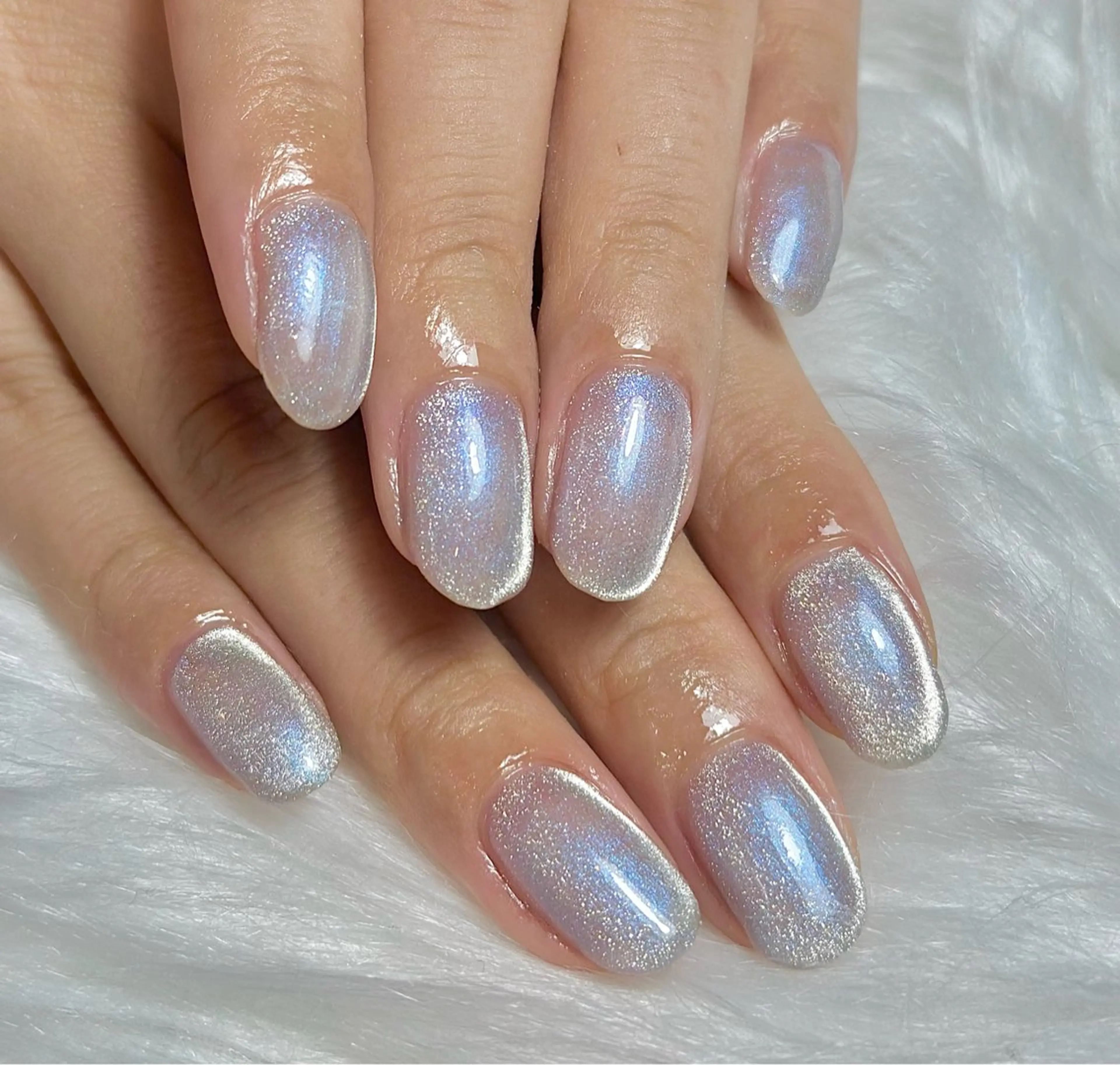 ネイル ブルー マグネットネイル ハンドネイル m_nail所属・O Mayaのネイルデザイン