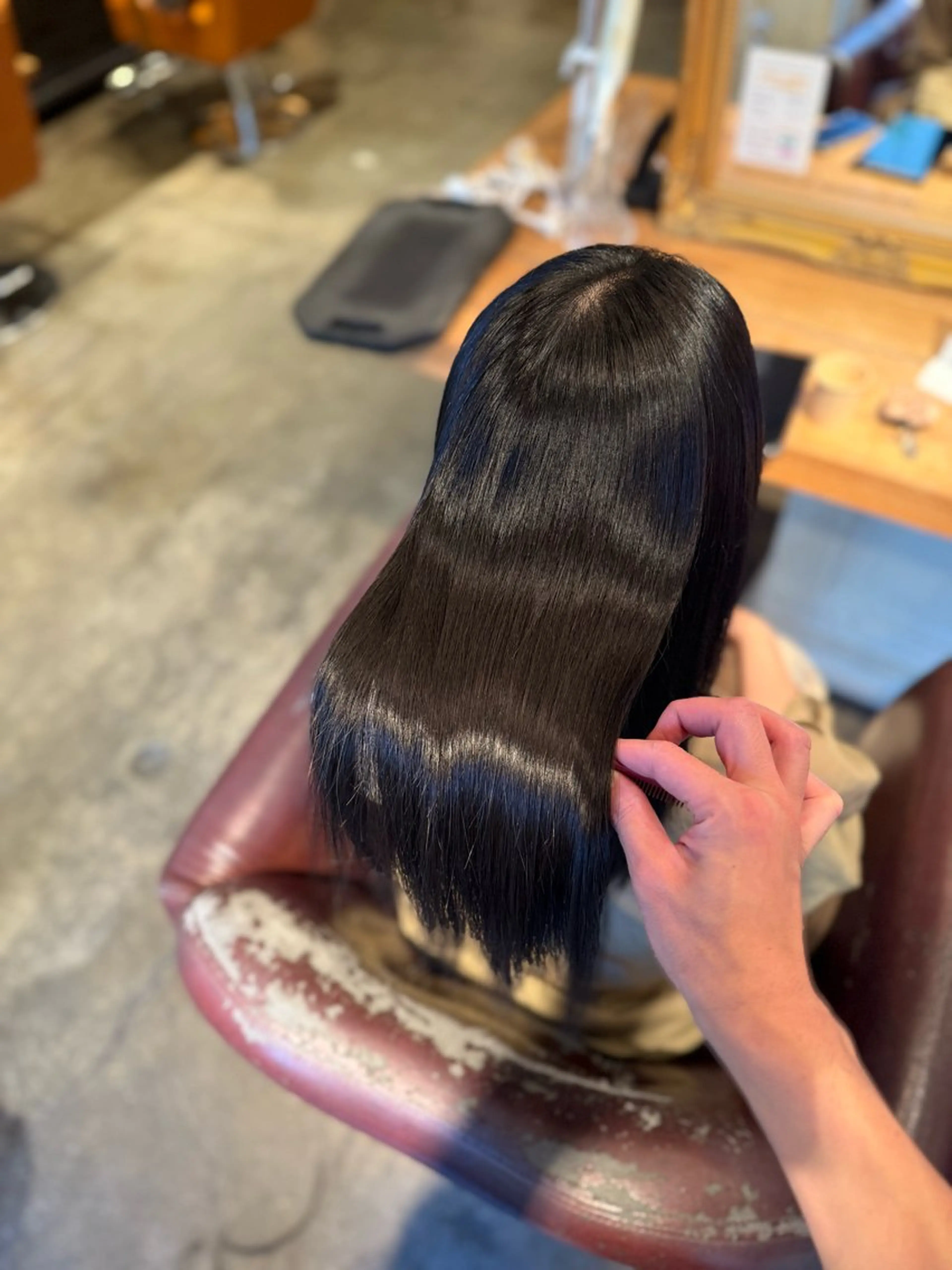 髪質改善美髪矯正+似合わせcut+上質3ステップトリートメントの写真