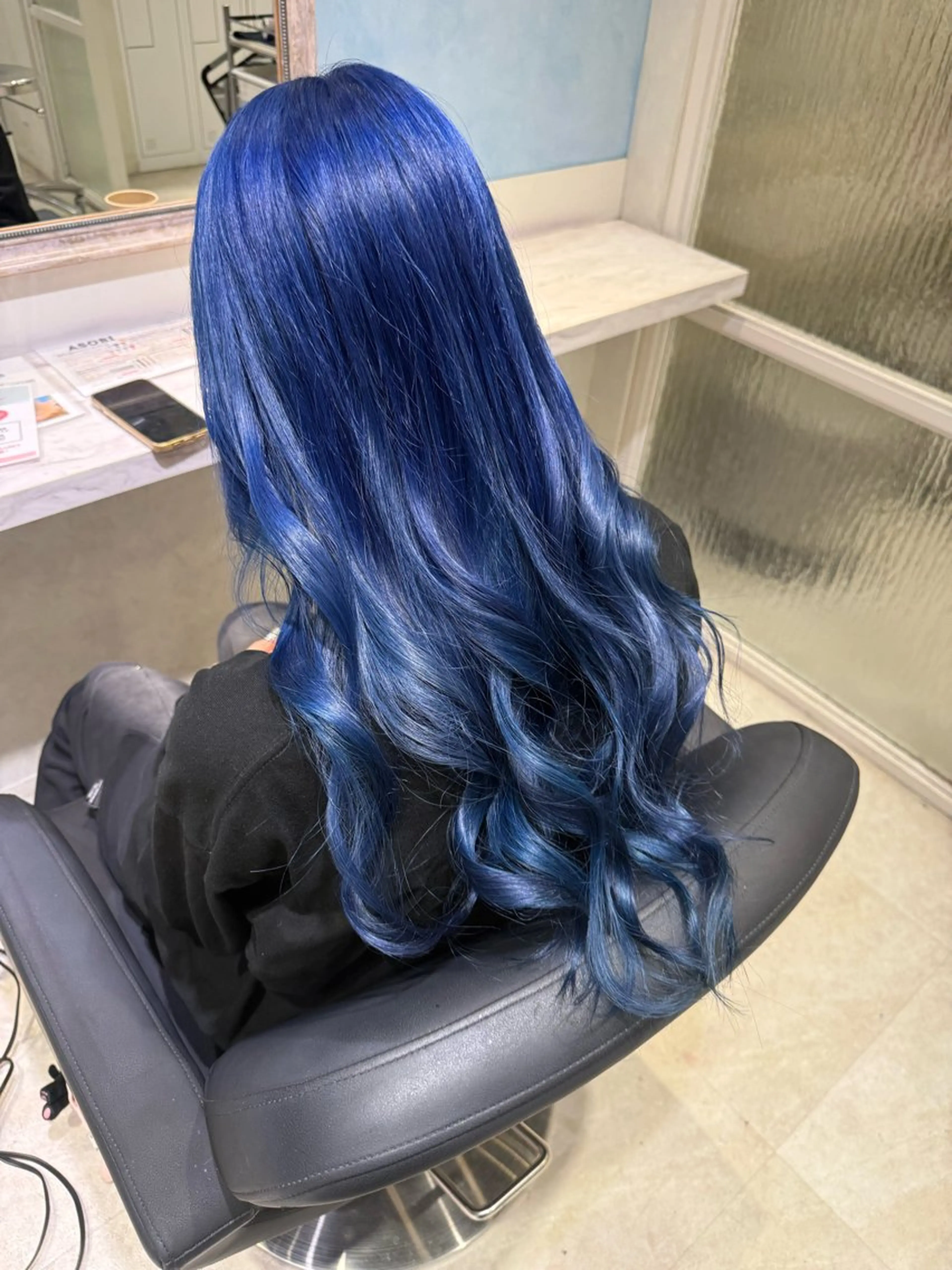 ロング カラー アッシュ ベージュカラー ブリーチ ブルーカラー 透明感カラー ヘアカラー ハイトーン/ブリーチ 💙みずき💙のヘアスタイル