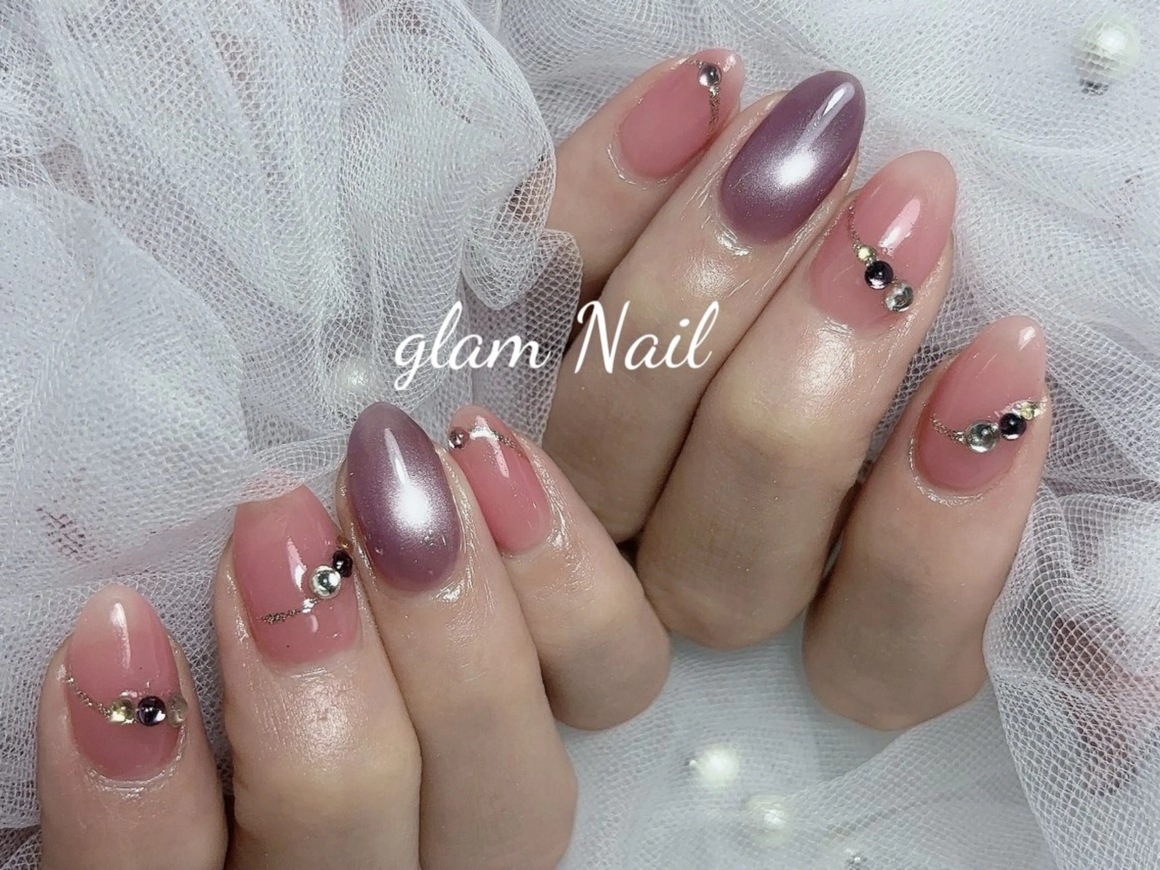 ネイル エツメ💅 長さだし🎀デザインのネイルデザイン