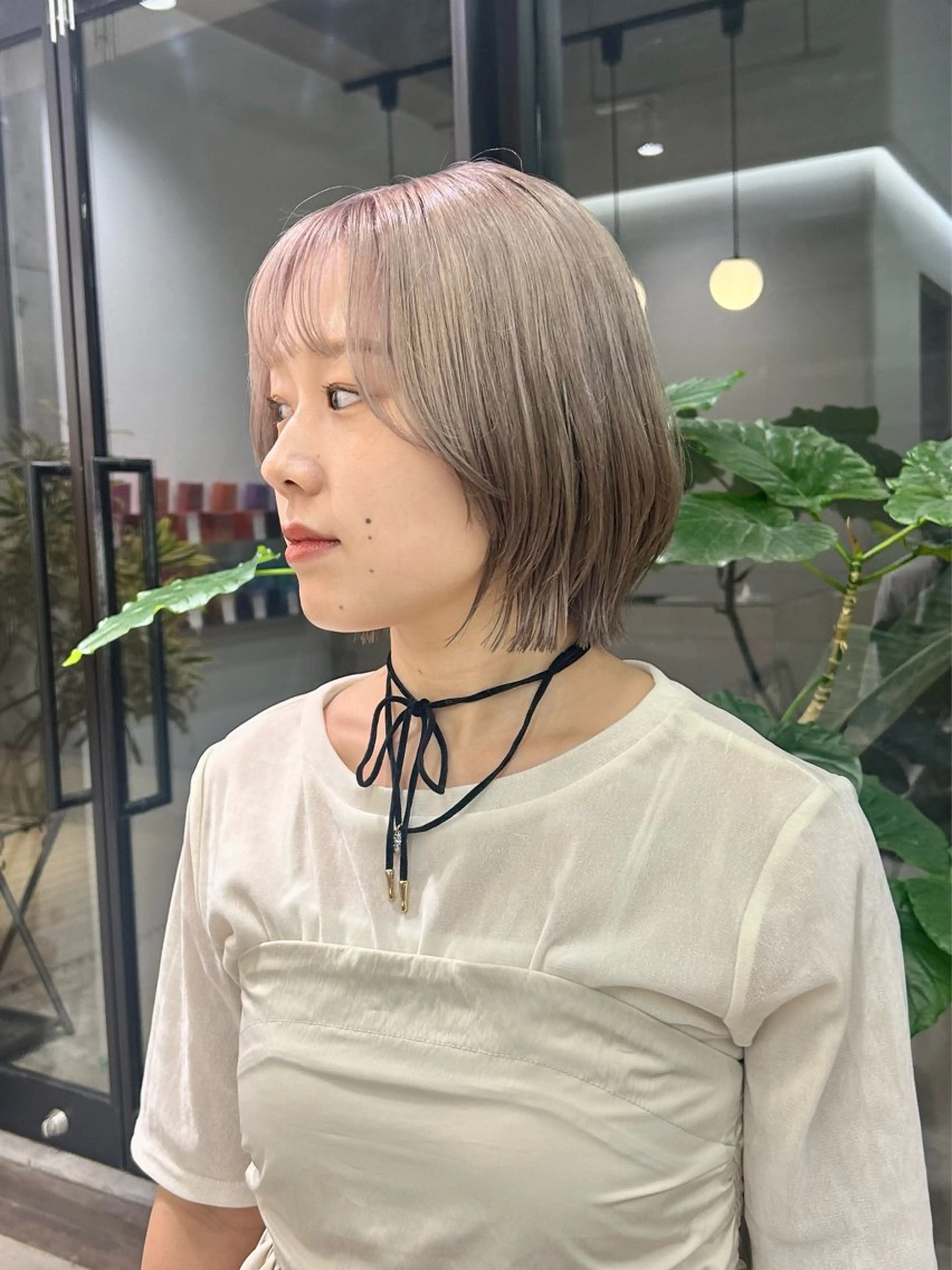 ショート カラー ブリーチ トリートメント 似合わせ⌇お洒落 カット⌇平野あみのヘアスタイル