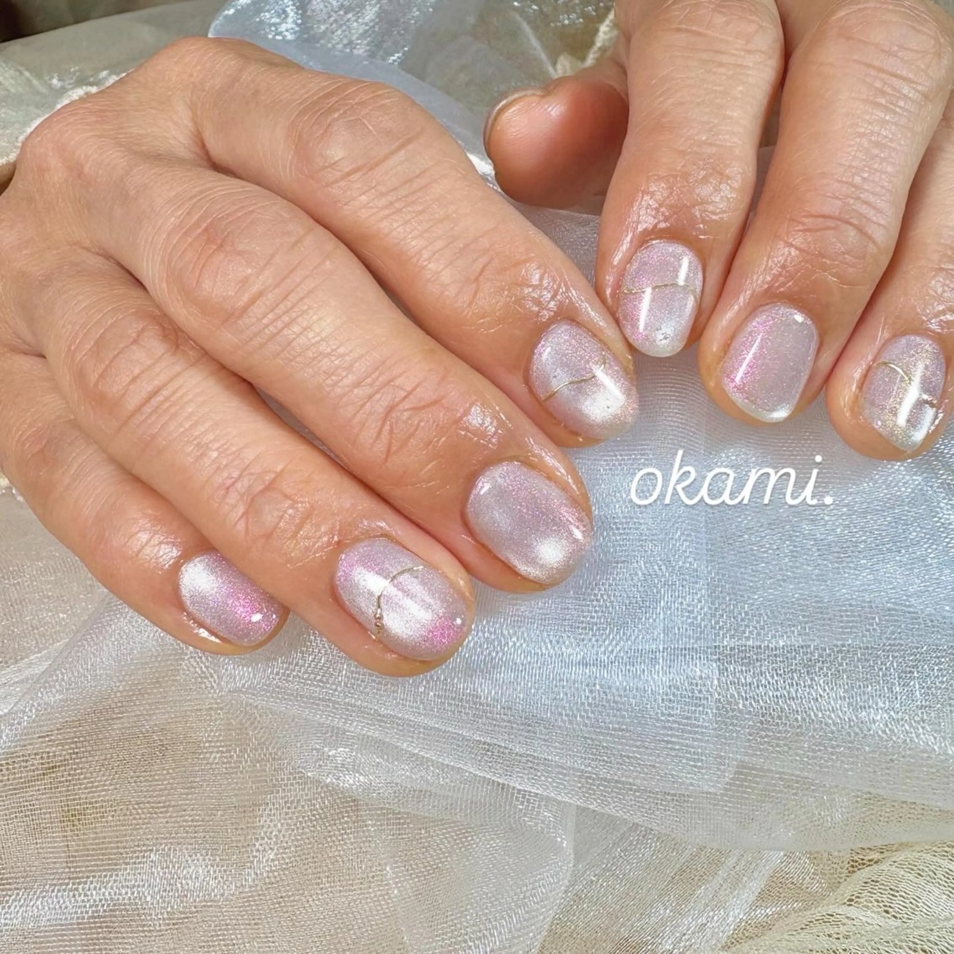 ネイル シンプルネイル おかみねいる所属・津久井 美紅のネイルデザイン