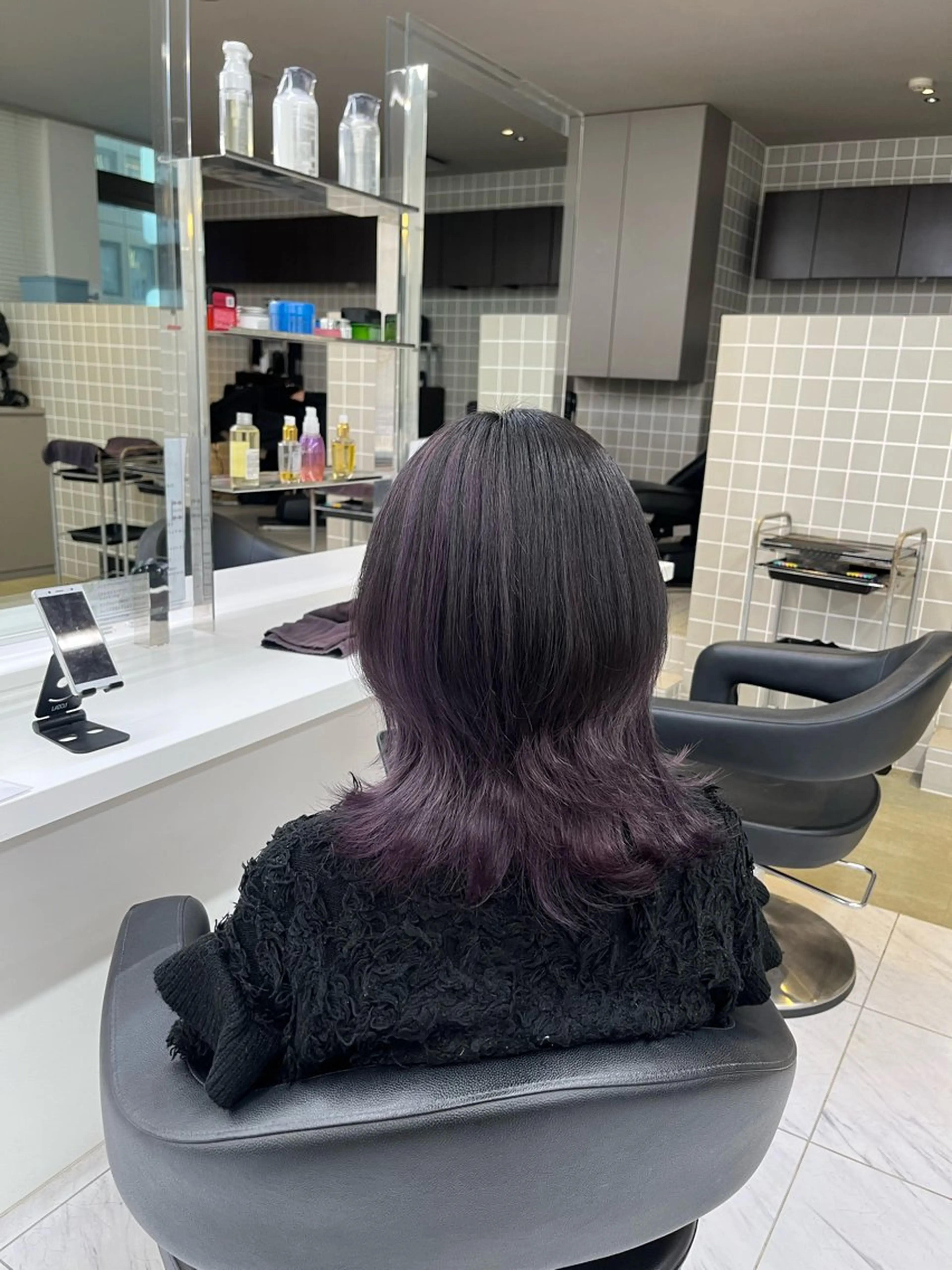 ロング ヘアカラー トリートメント ヘッドスパ ヘアセット 寒色＆ブリーチ特化 寒色MiOのヘアスタイル