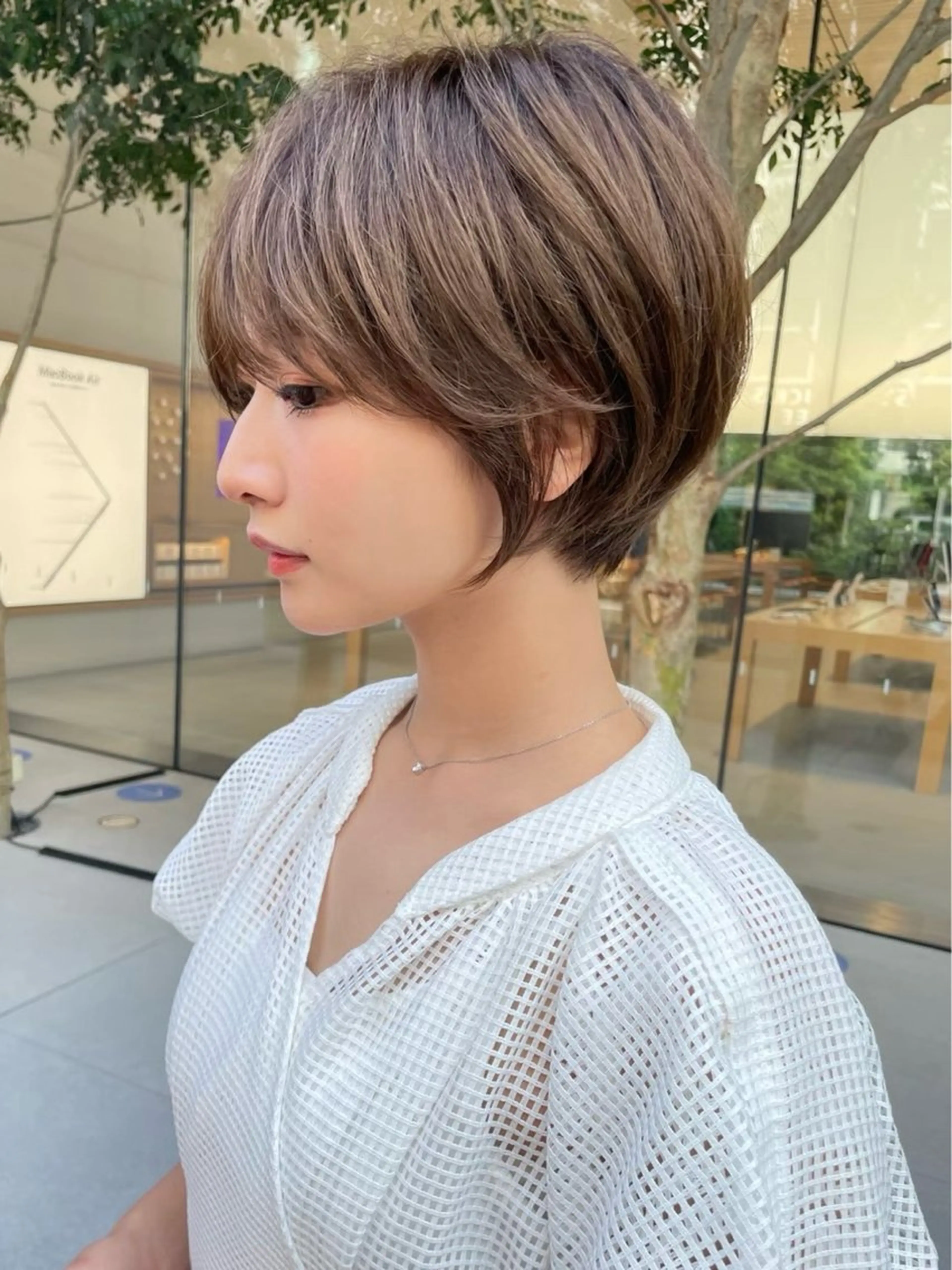 ショート カラー パーマ ショートヘア 平川 一真のヘアスタイル