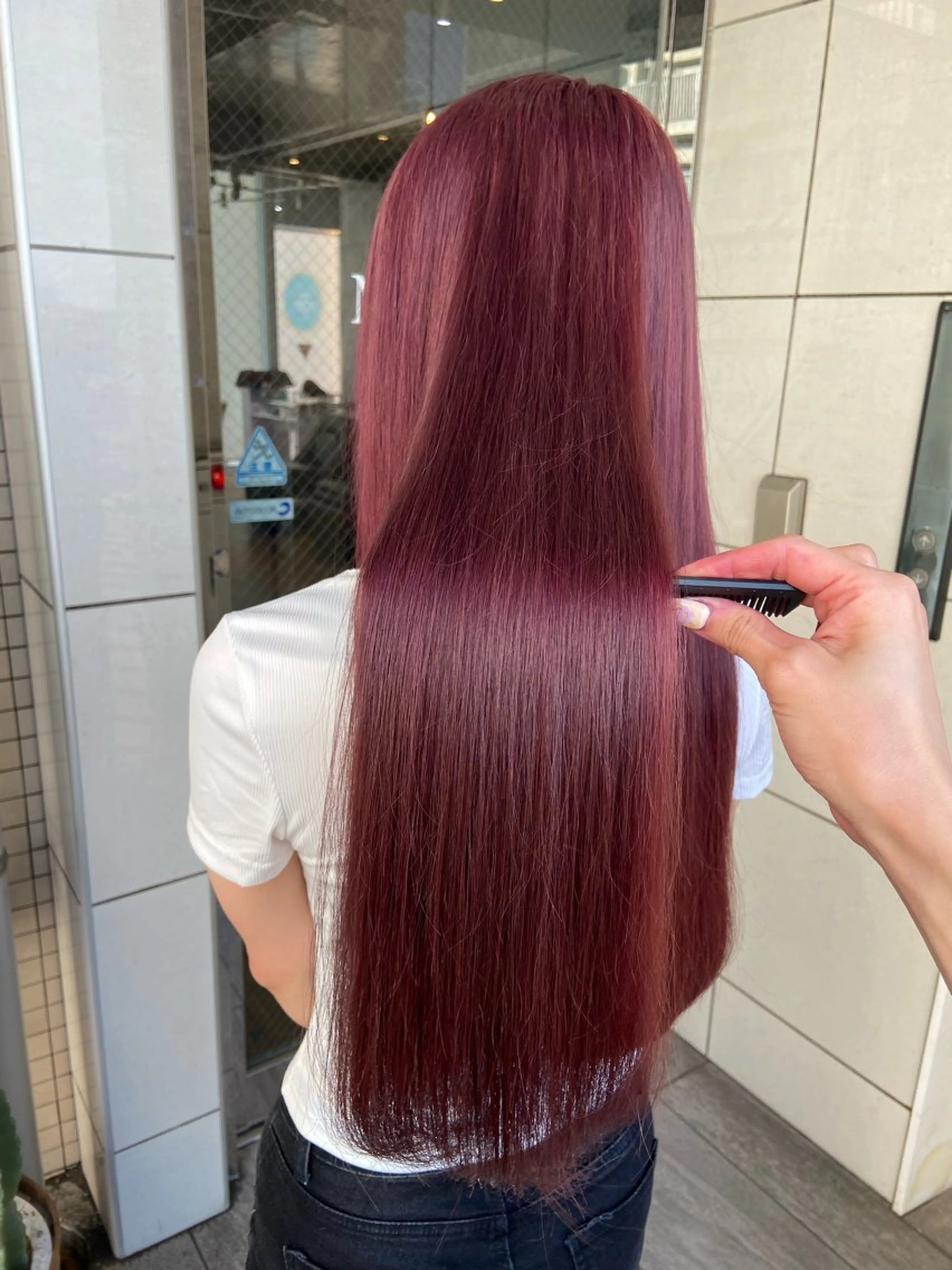 ロング カラー ヘアカラー トリートメント 🧸プルエクステ❤︎ ネイルKAO🧸のヘアスタイル