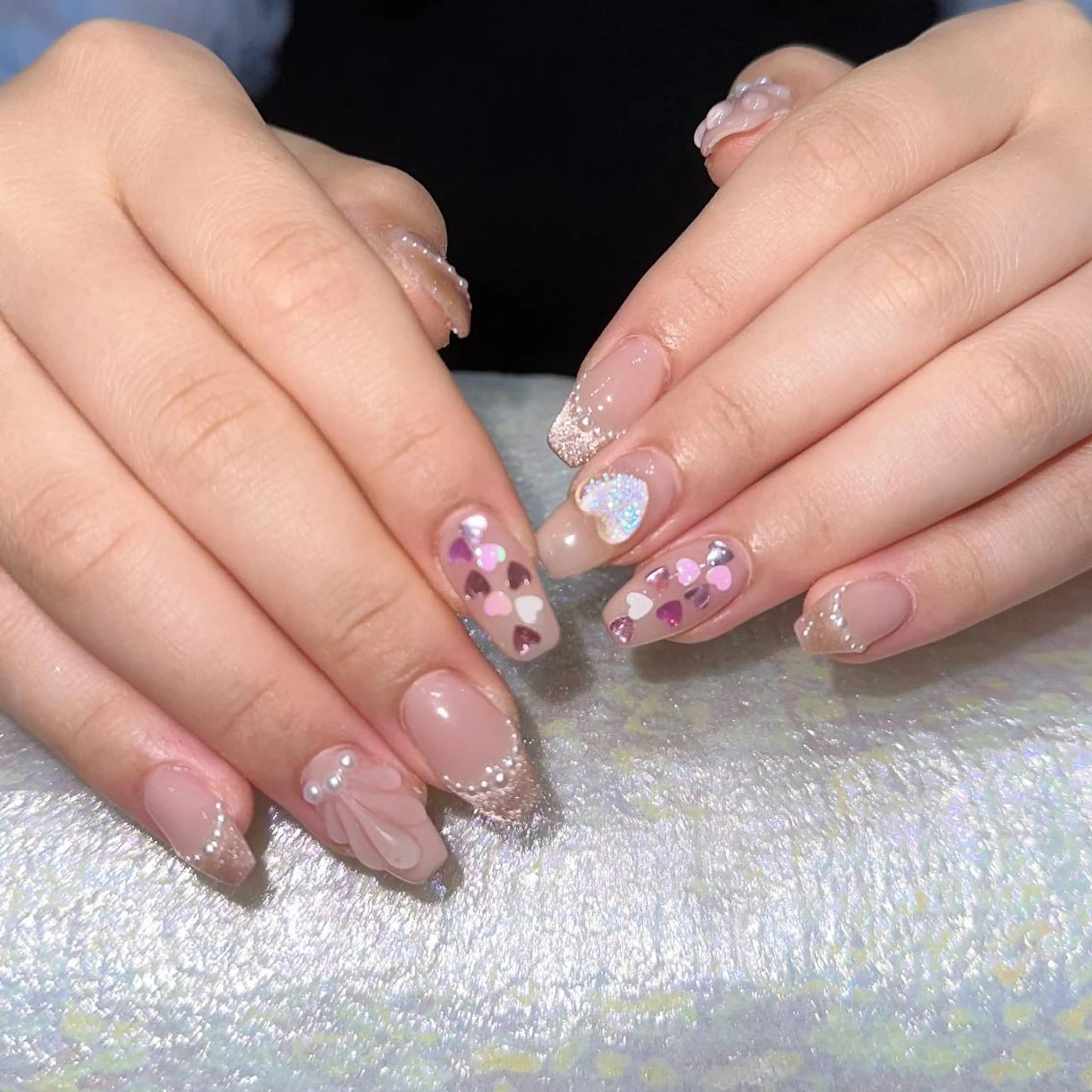 ネイル アートネイル 長さ出し ネイルチップ Queens みなみのネイルデザイン