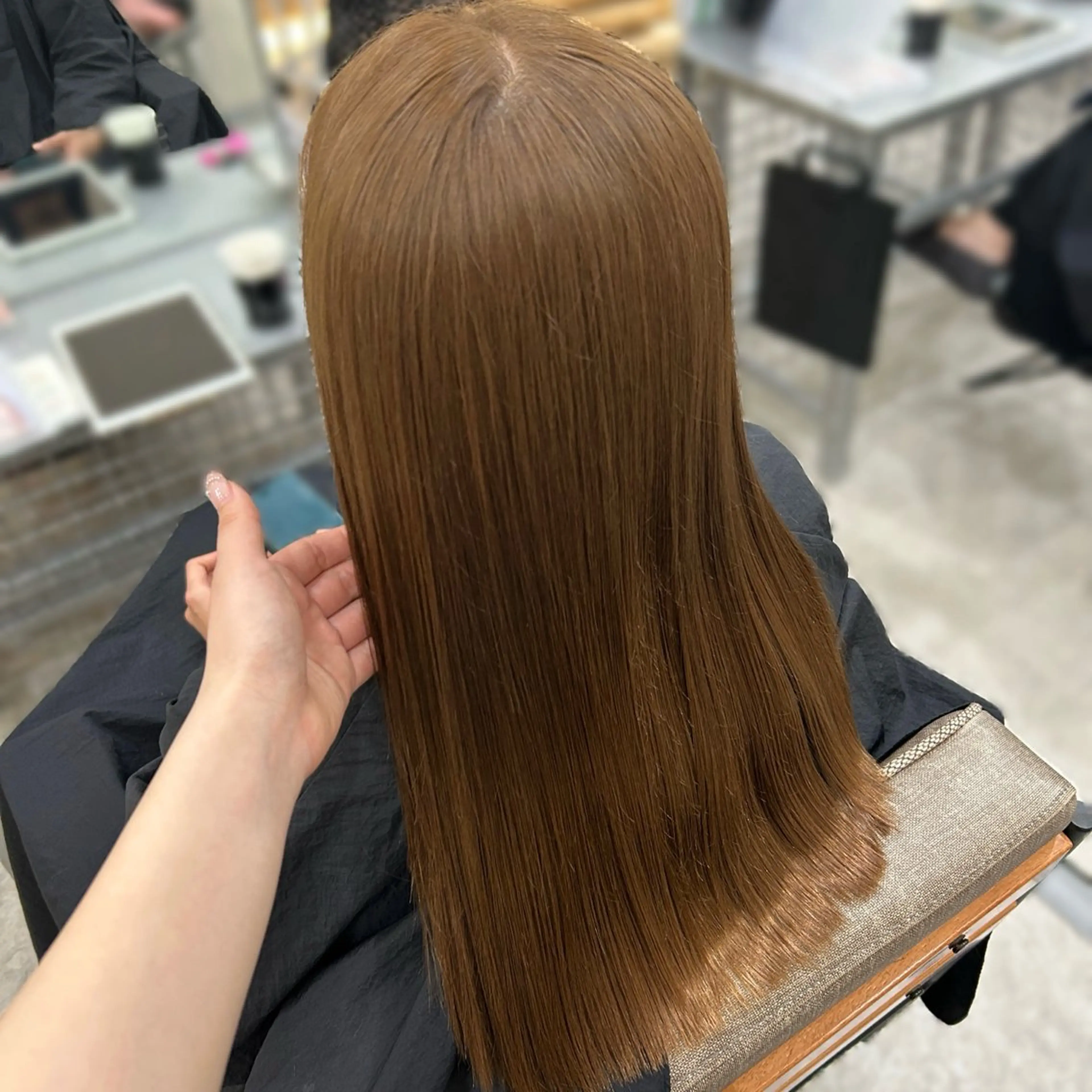 ロング トリートメント カット ヘアカラー トリートメント MIDORI🎀 透明感/ベージュのヘアスタイル