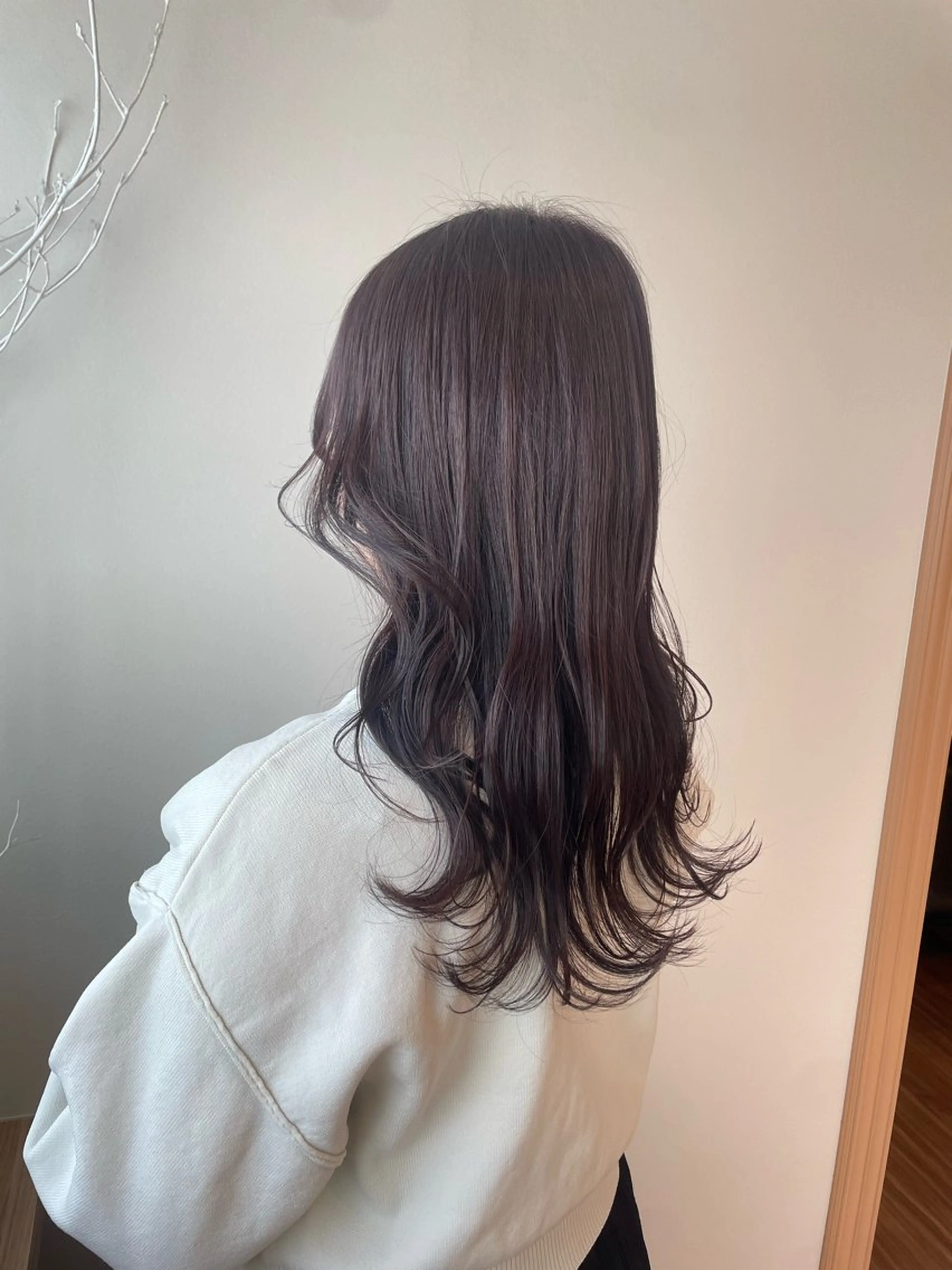 セミロング カラー カット ヘアカラー Osoko Hiyoriのヘアスタイル