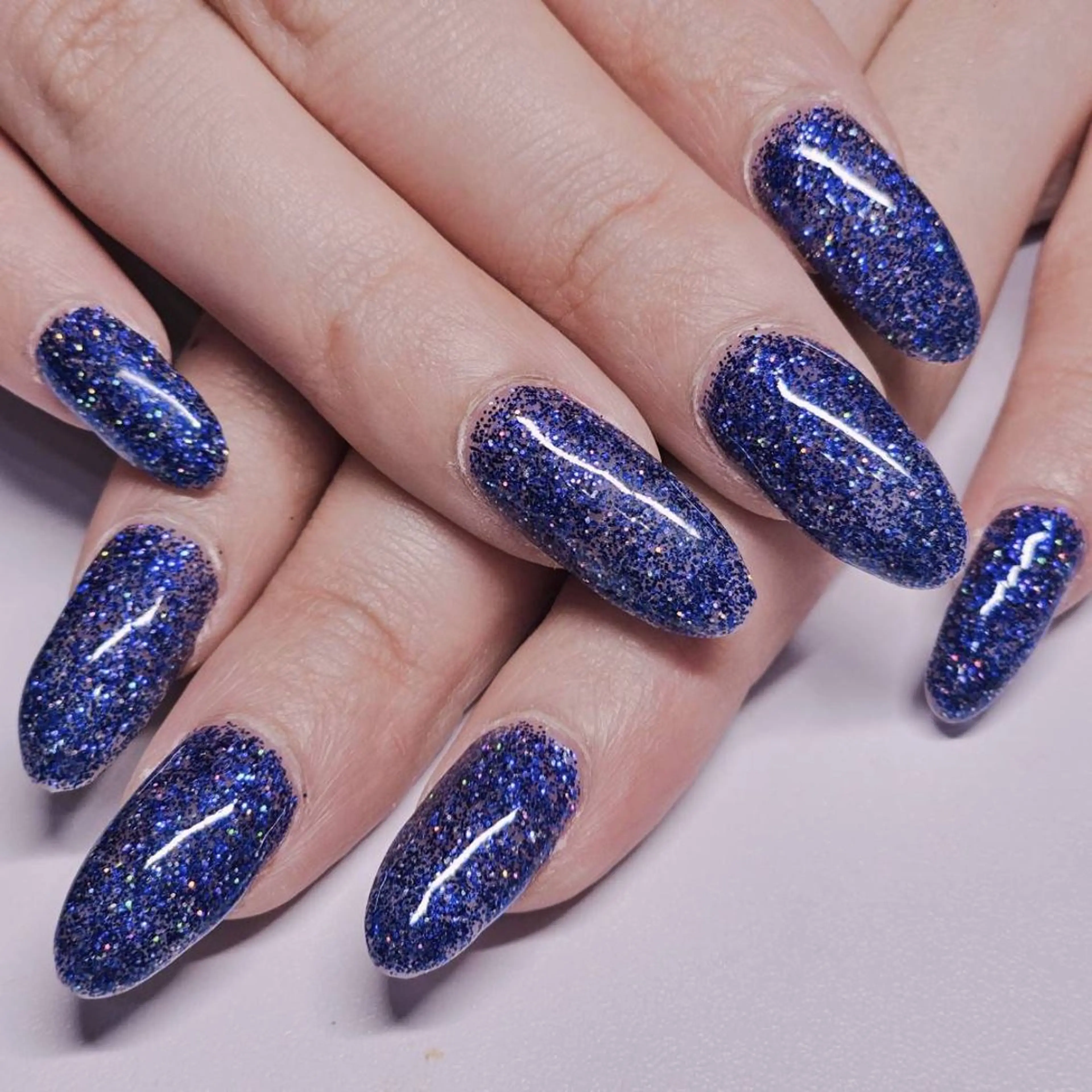 ネイル ハロウィン ラメ(グリッター) ワンカラーネイル パープル ハンドネイル よしだ ひろきのネイルデザイン