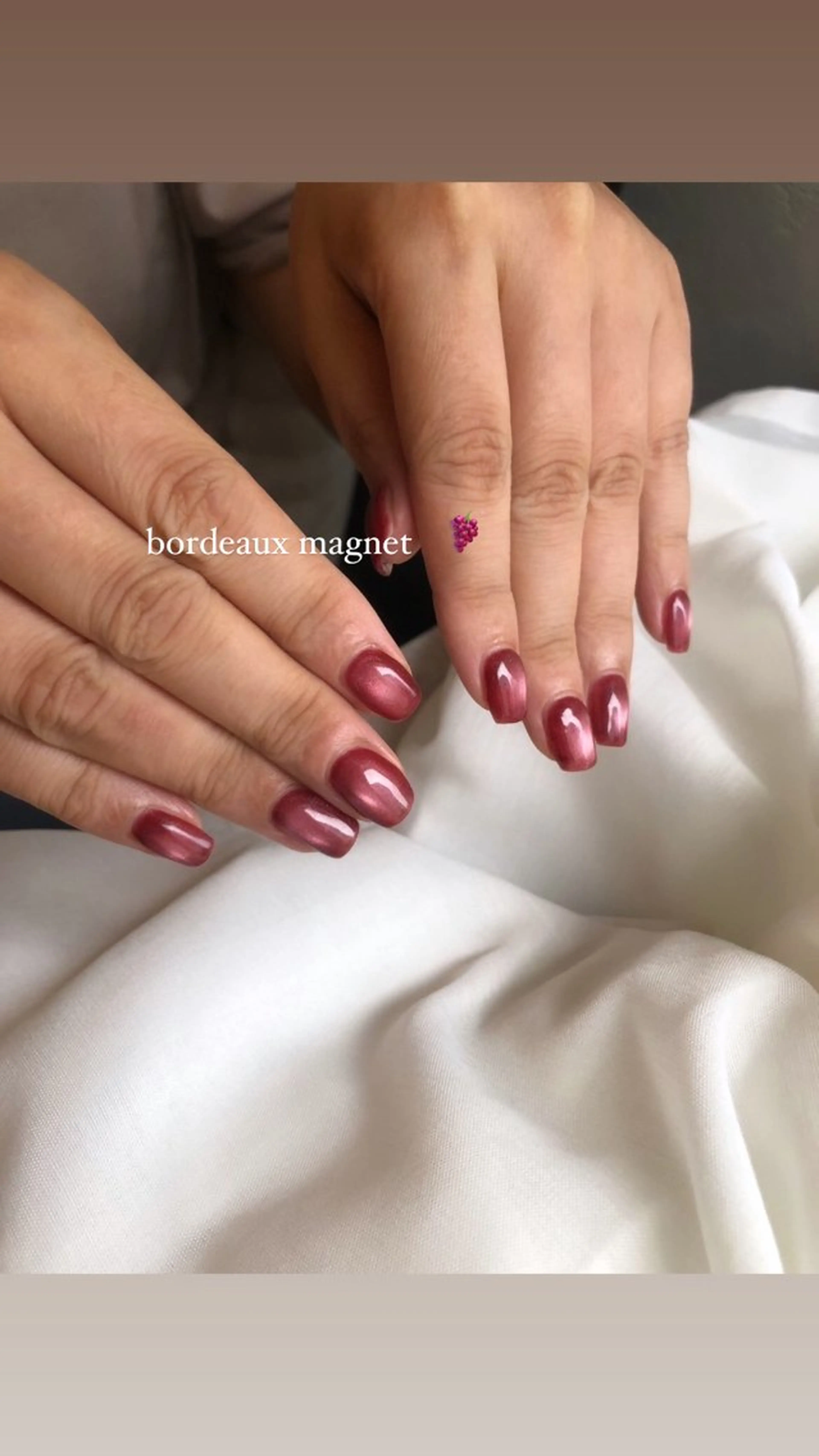 ネイル ボルドー マグネットネイル Rich+nail Mayuのネイルデザイン