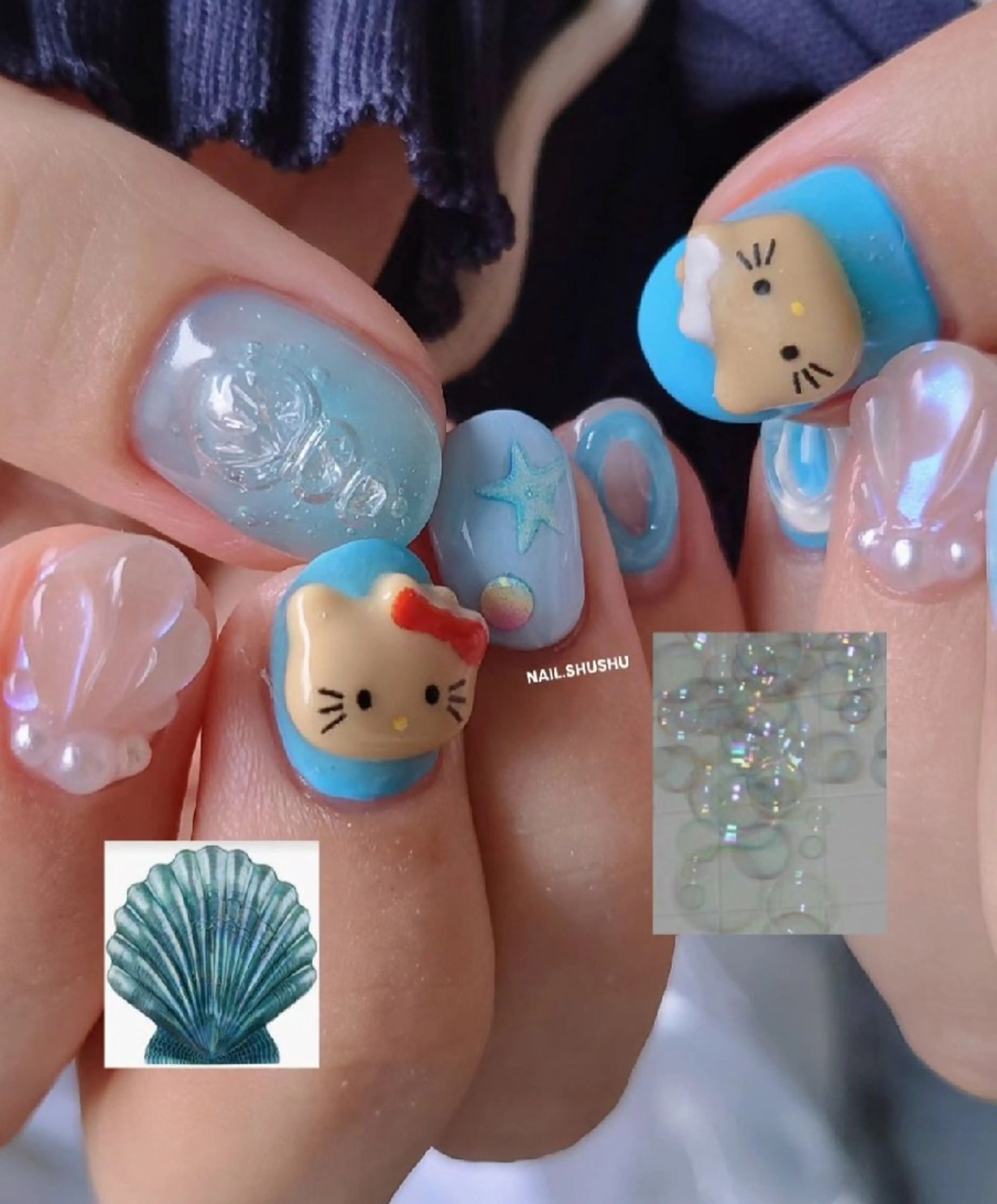 ネイル 3dパーツ/流行り 👧shushu❤️のネイルデザイン