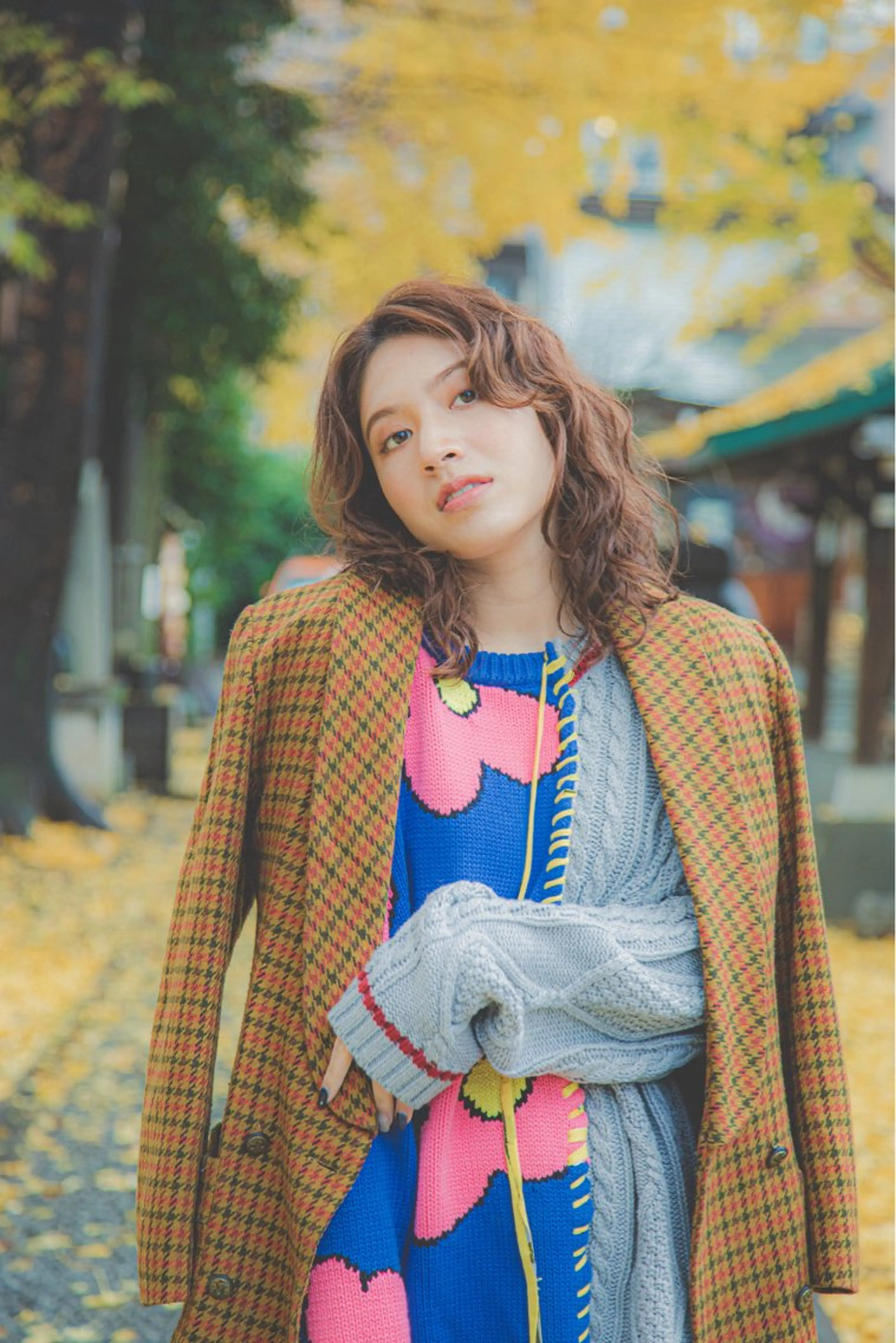 セミロング カラー パーマ セミロングパーマ ニュアンスパーマ ヘアカラー パーマ CANAAN hair salon 表参道店所属・🌿‬ナチュラルヘア /パーマ/蒼真🍃のヘアスタイル