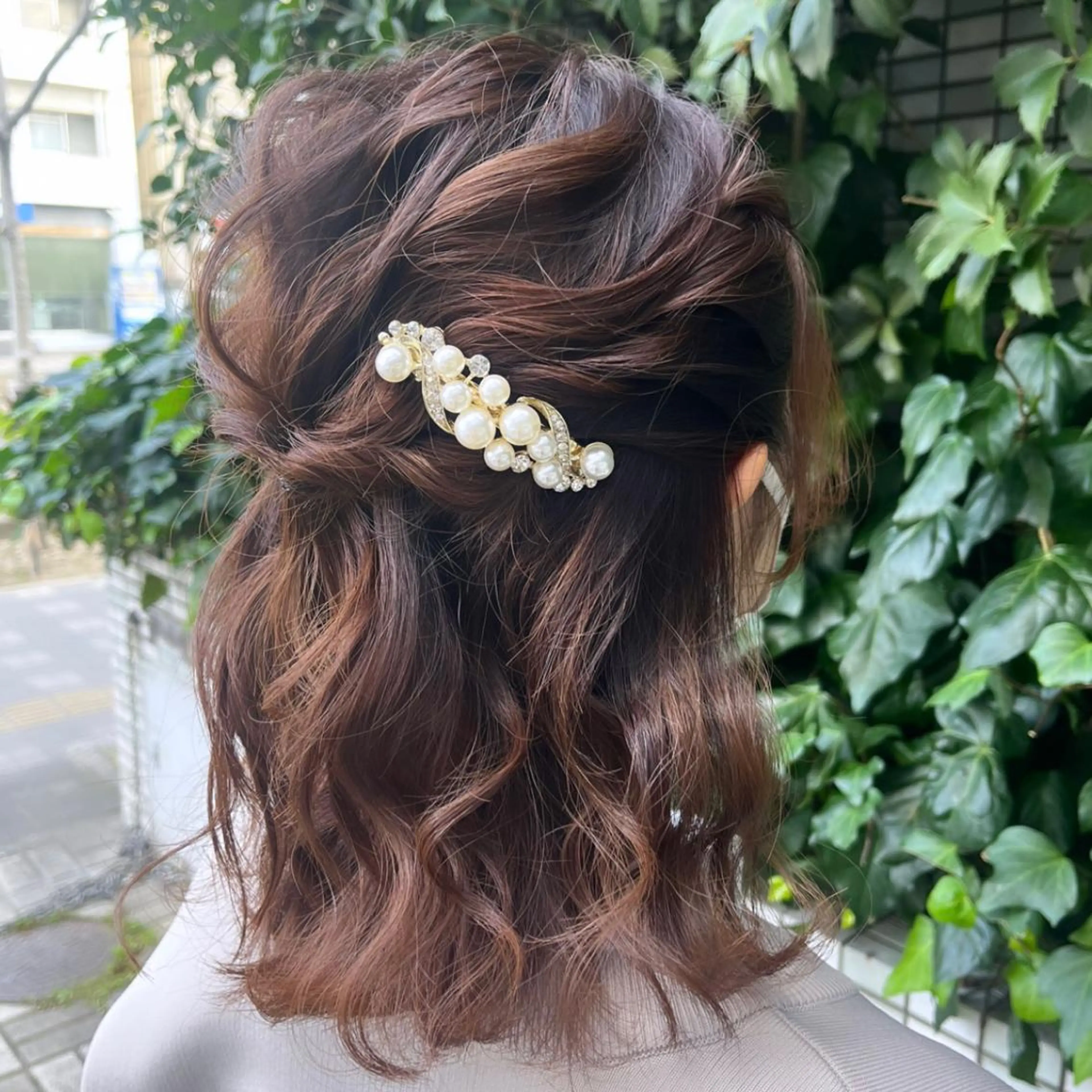 ミディアム ヘアアレンジ ハーフアップ IMARI /のヘアスタイル