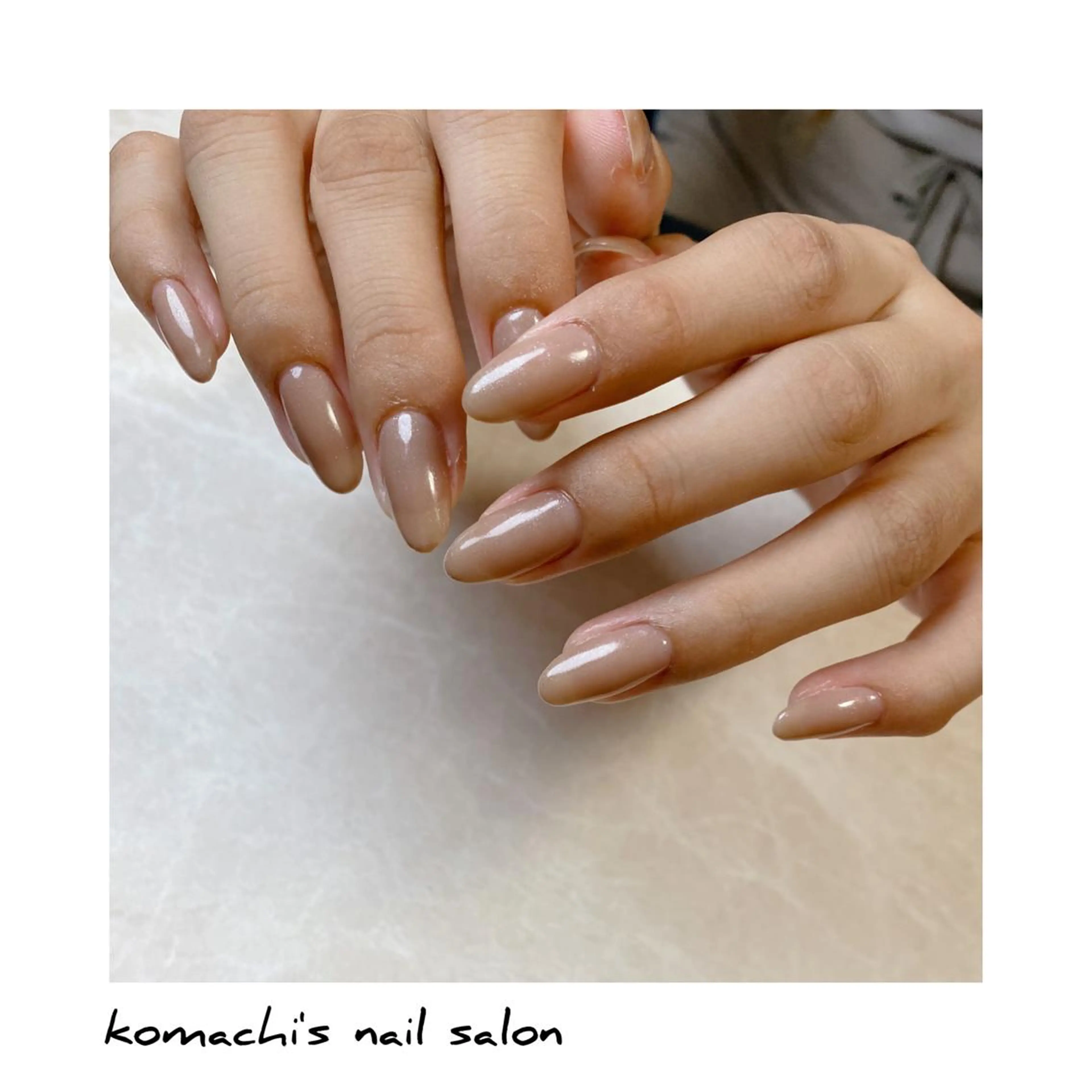 ネイル ラメ(グリッター) オフィスネイル ワンカラーネイル akita kazumiのネイルデザイン