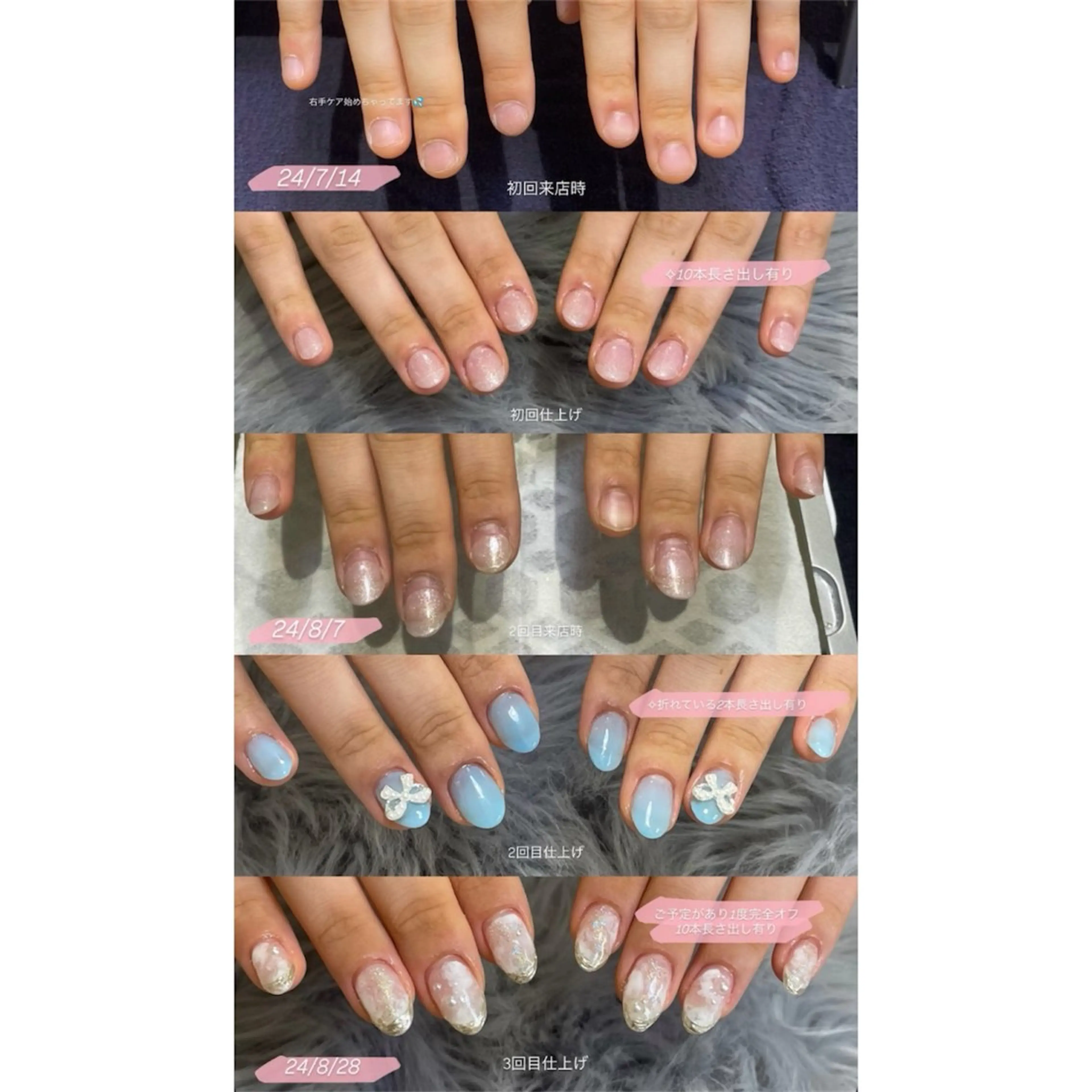ネイル 長さ出し ハンドネイル RICO NAIL所属・RICO Nail パーツつけ放題🌈のネイルデザイン