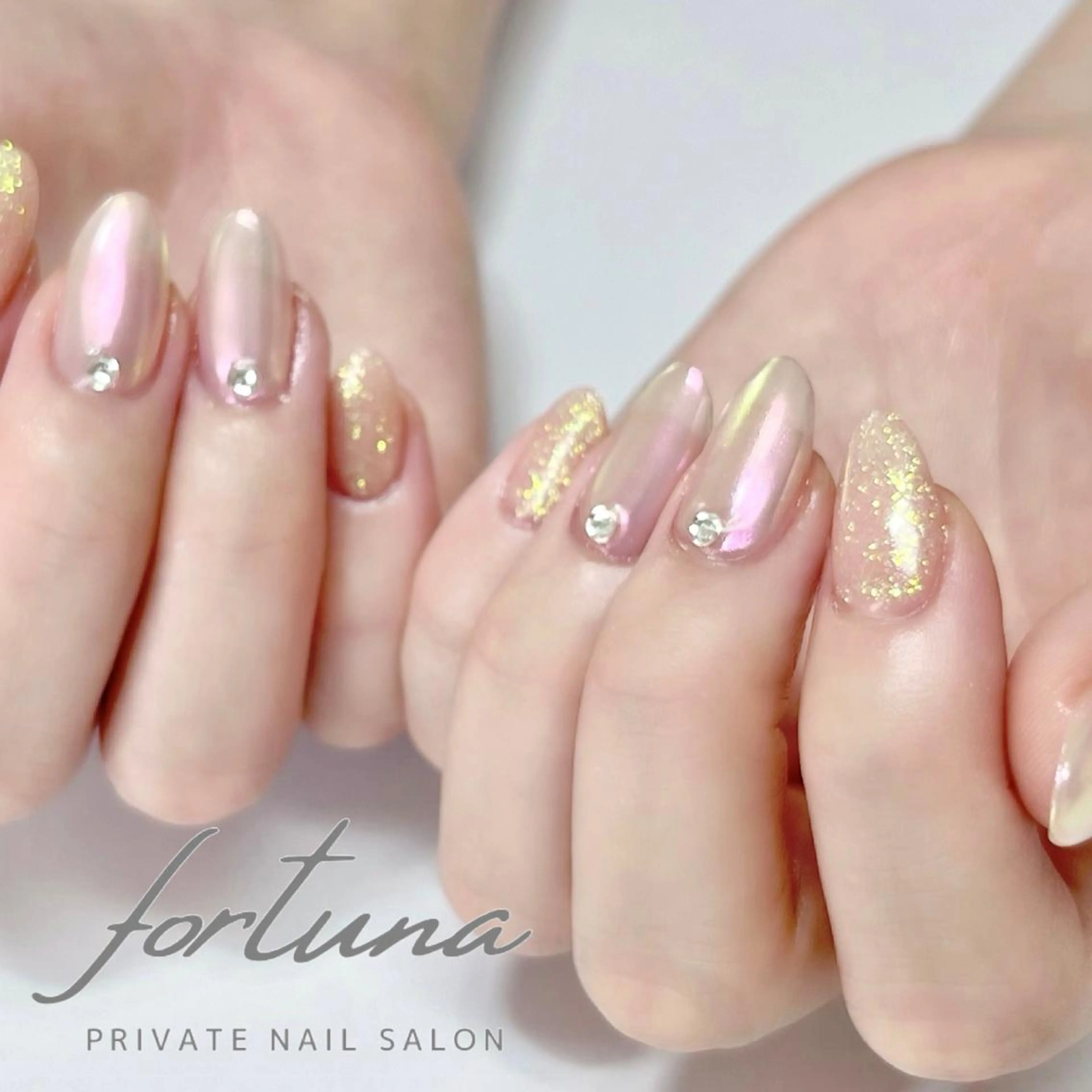 ネイル オーロラネイル ジェルネイル パラジェル シンプルネイル ハンドネイル fortuna 武藤裕美のネイルデザイン