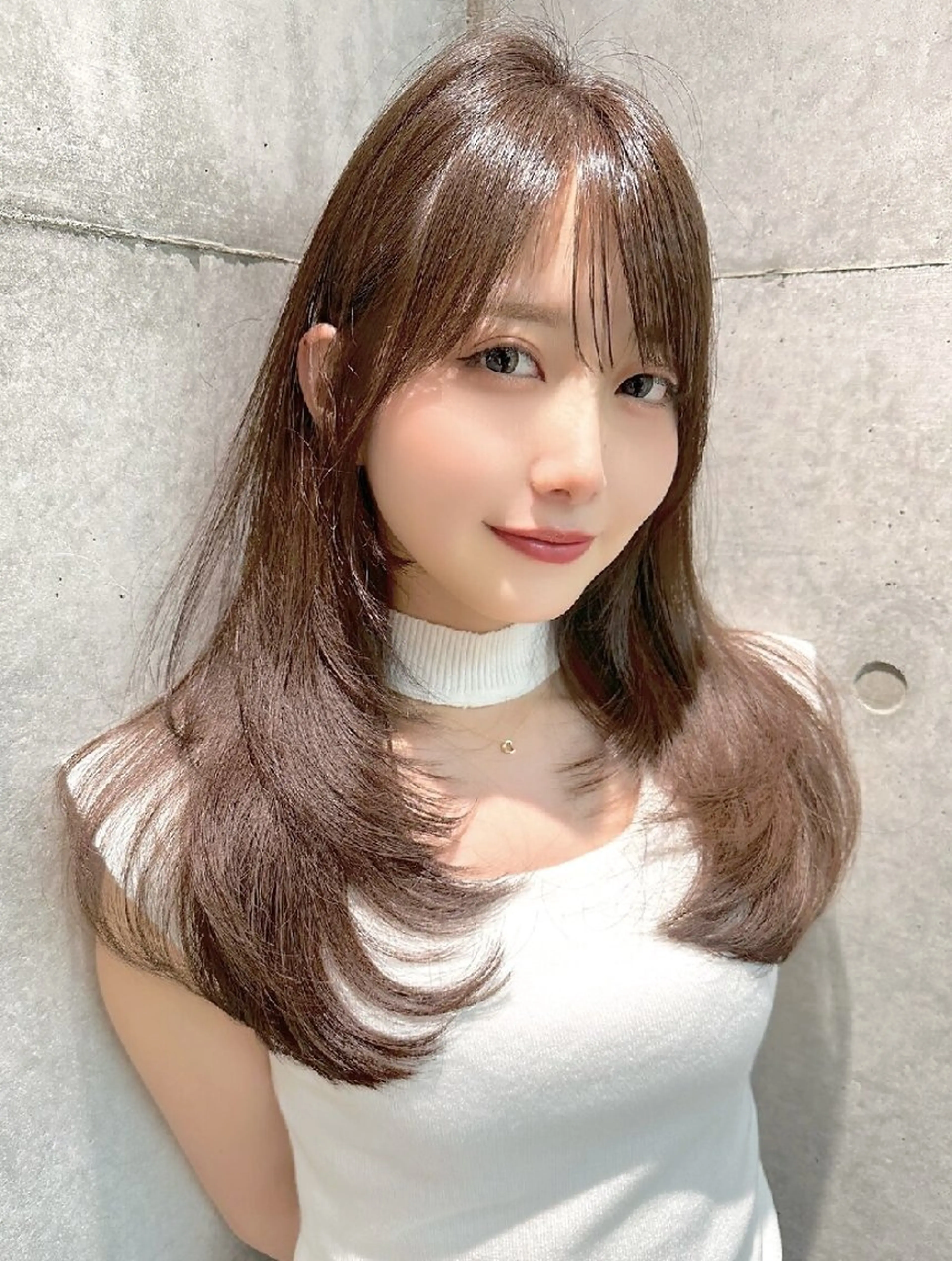 カラー ロング ヘアカラー トリートメント 髪質改善/韓国ヘア /透明感カラー🧸のヘアスタイル