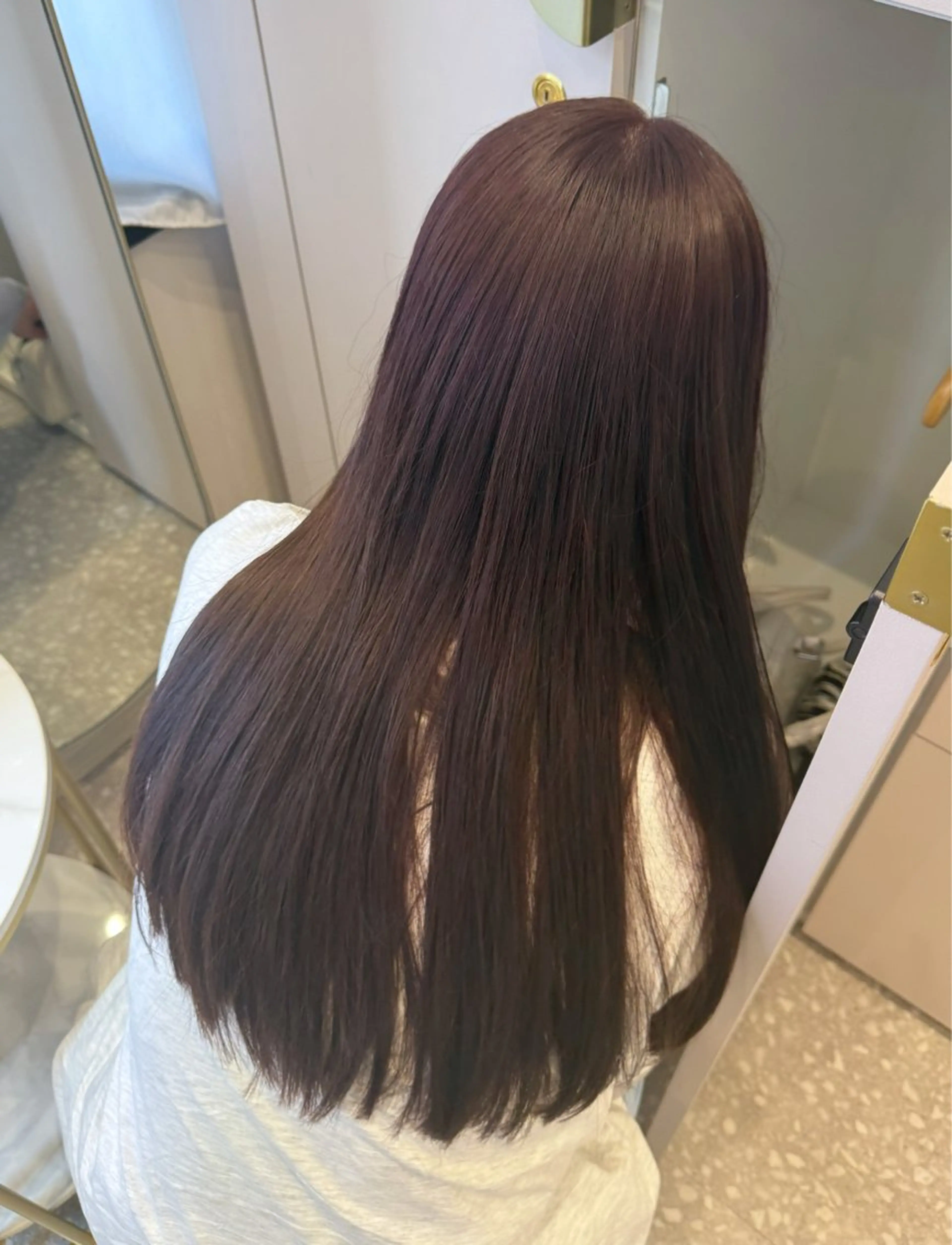 セミロング ピンクラベンダー カット ヘアカラー トリートメント 暖色/オリーブカラー /中村未来🍒🫒のヘアスタイル