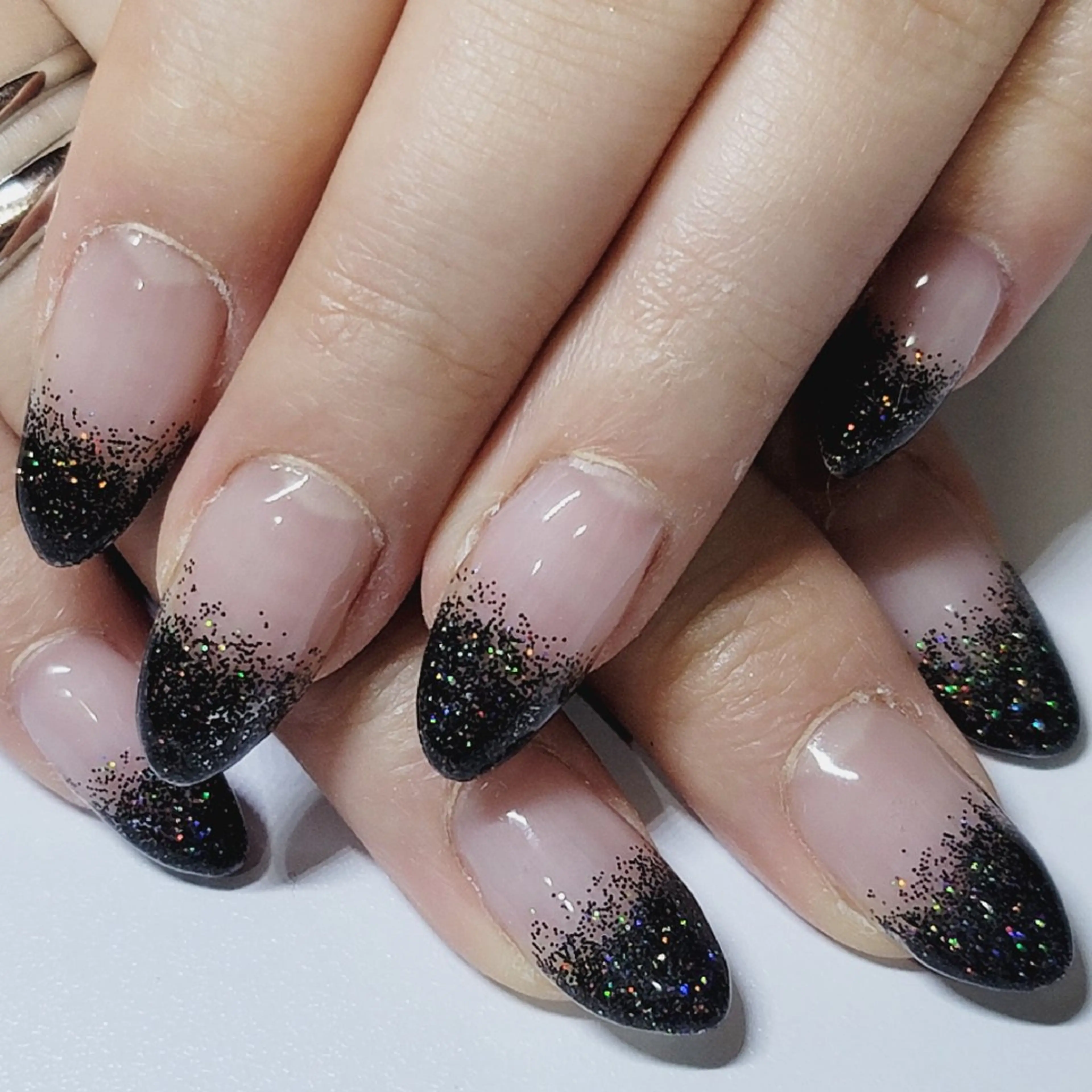 ネイル オーロラネイル グラデーション ラメ(グリッター) ハンドネイル よしだ ひろきのネイルデザイン