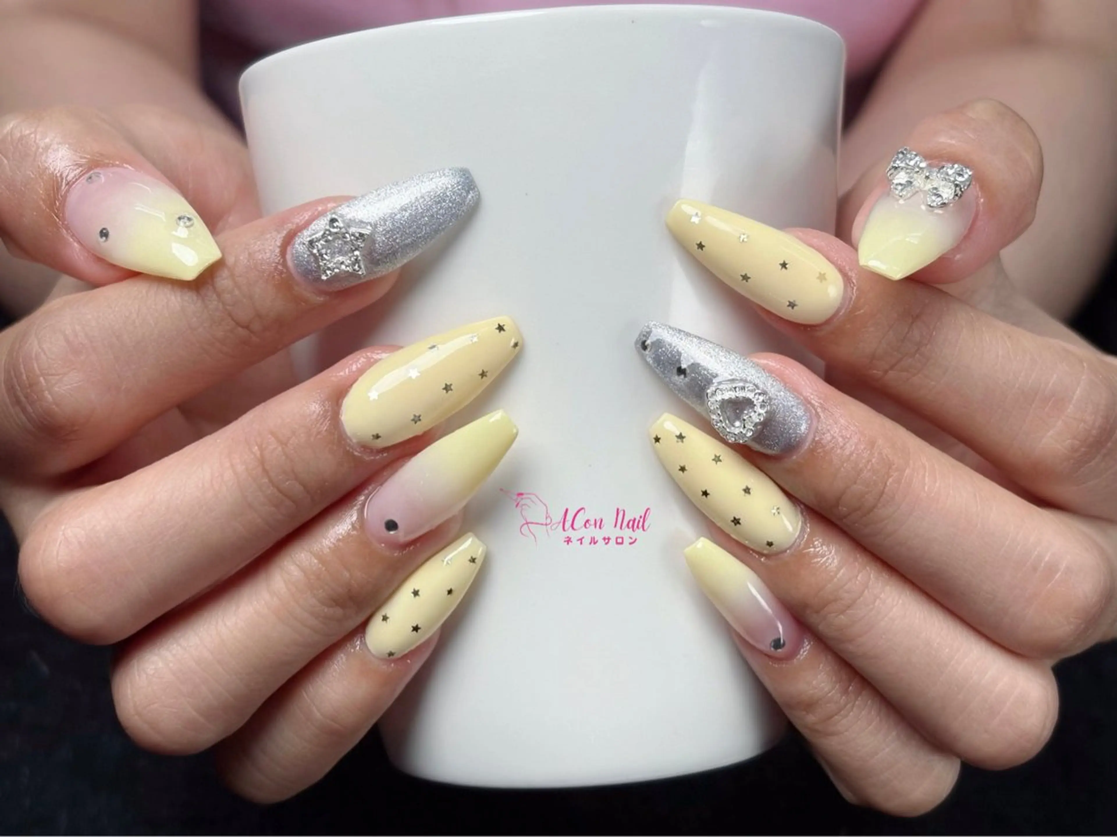 ネイル 桜ネイル 長さ出し フラワーネイル フレンチネイル ジェルネイル ハンドネイル AConNailSalon所属・ACon NailSalonのネイルデザイン